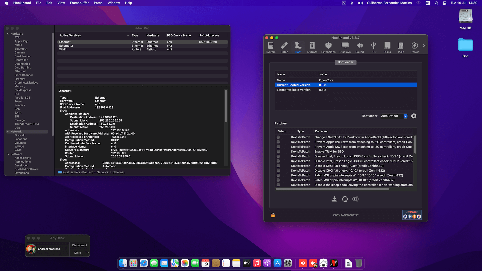 Gigabyte Z690 Aero D + Intel Core i9 12900KF + Asrock RX 6600   OpenCore 8