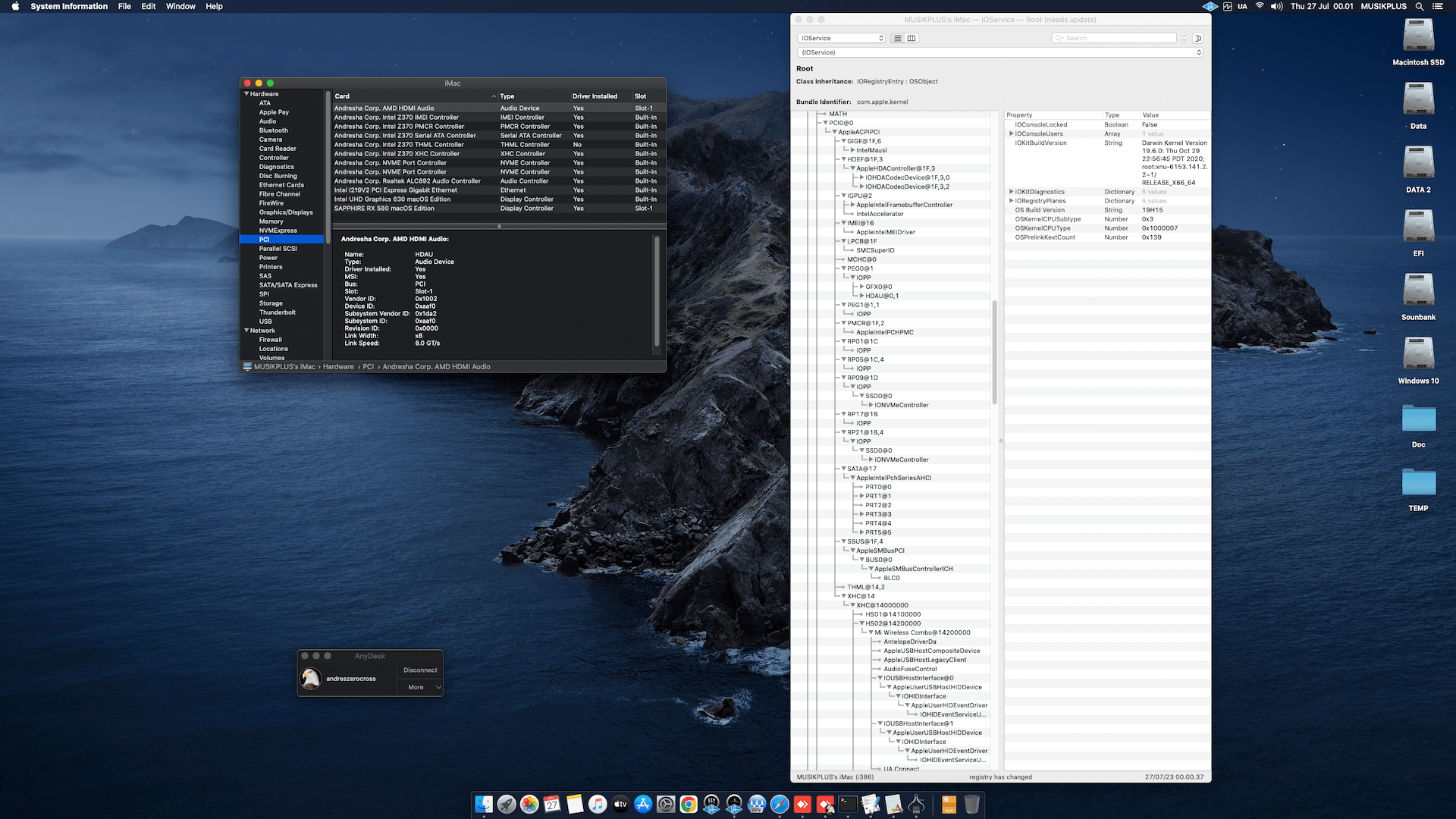 Asrock Z370 Killer SLI + Intel Core i9 9900K + Sapphire RX 580 OpenCore 1