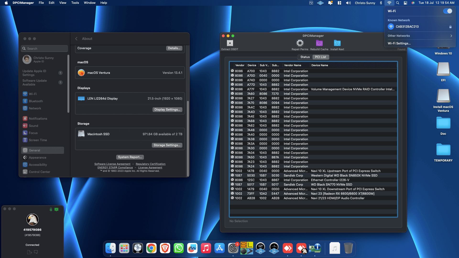 Asus Prime Z790 A Wifi + Intel Core i9 13900K + Sapphire RX 6600   OpenCore 1