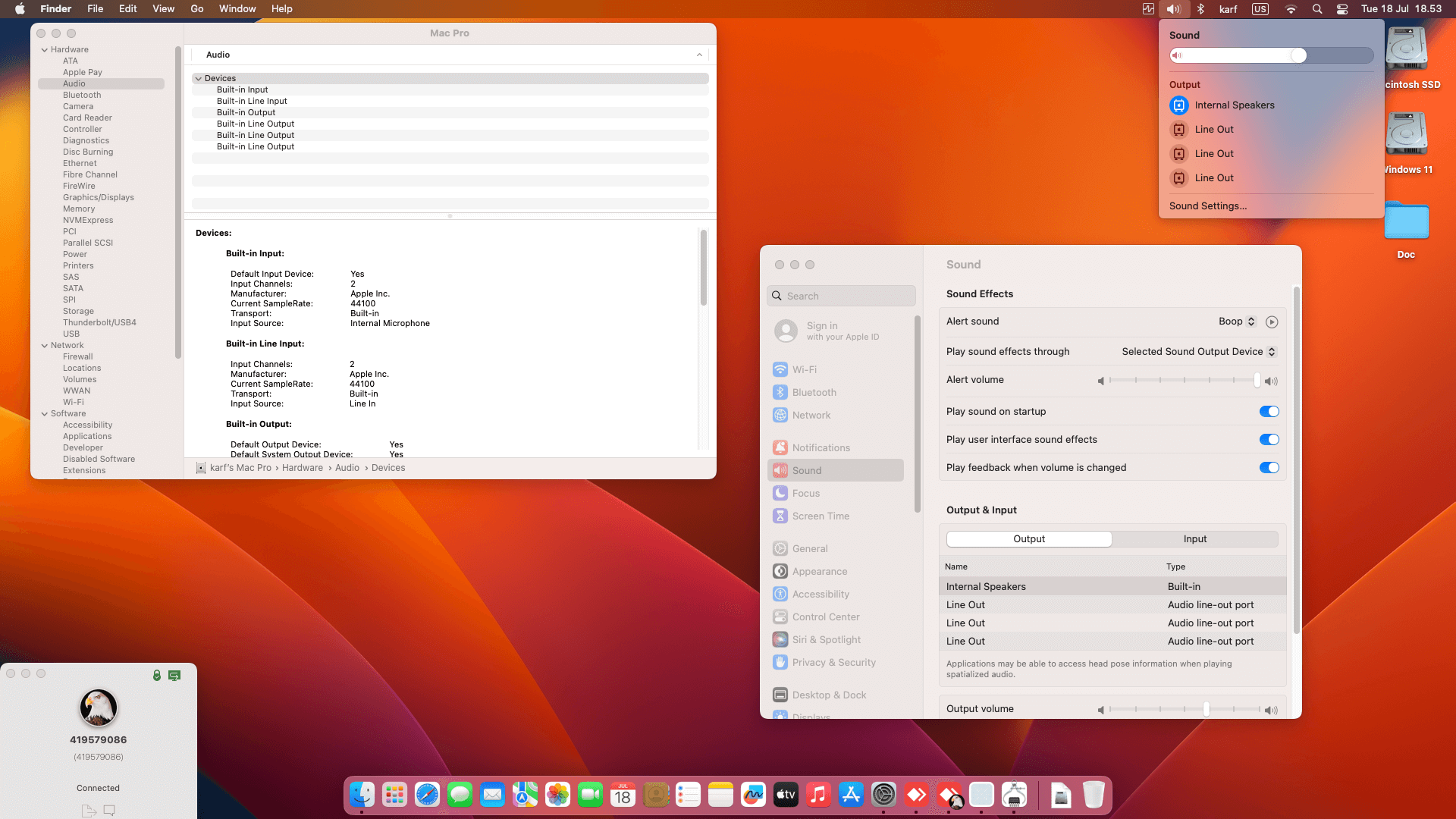 MSI Pro B760M A Wifi + Intel Core i7 13700 + Asrock RX 6600   OpenCore 1
