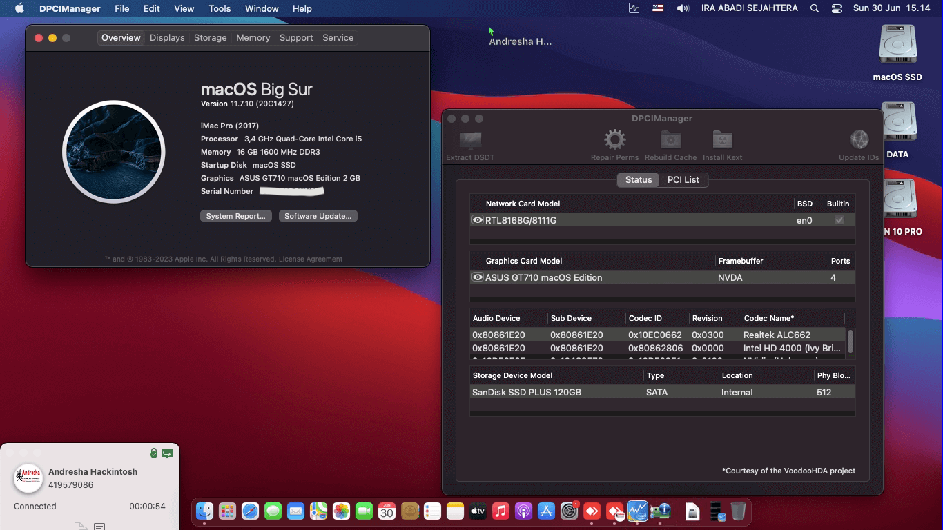 Varro B75 + Intel Core i5 3570 + Asus GT 710   OpenCore 1