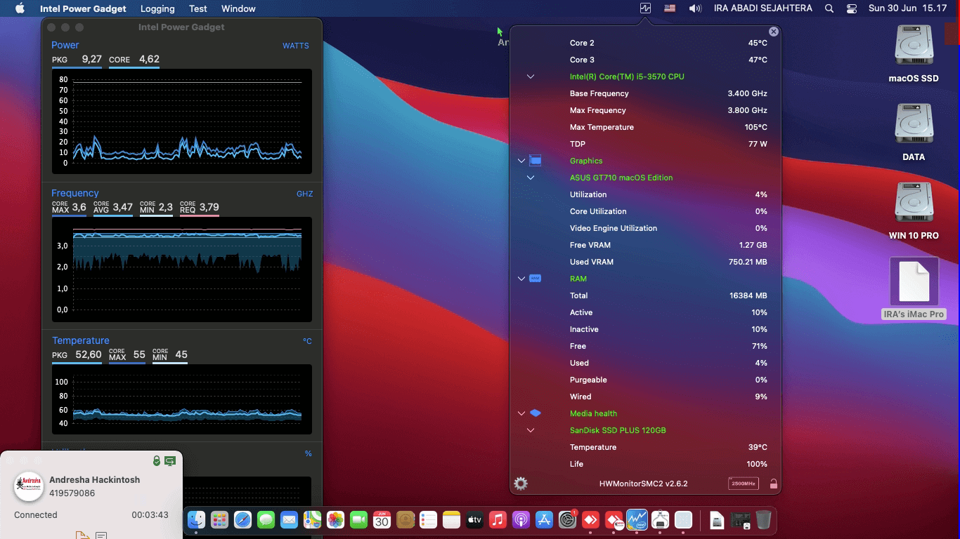 Varro B75 + Intel Core i5 3570 + Asus GT 710   OpenCore 1