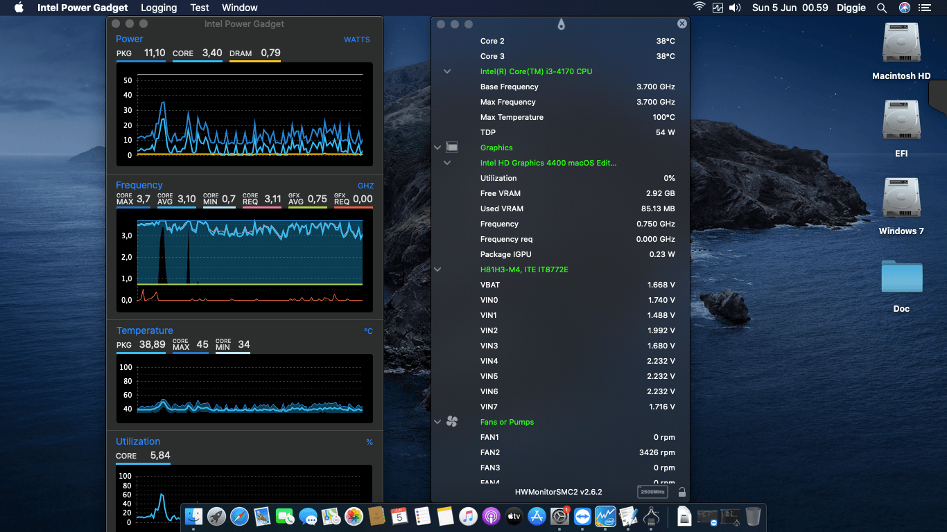 ECS H81H3 M4 + Intel Core i3 4170   OpenCore 3