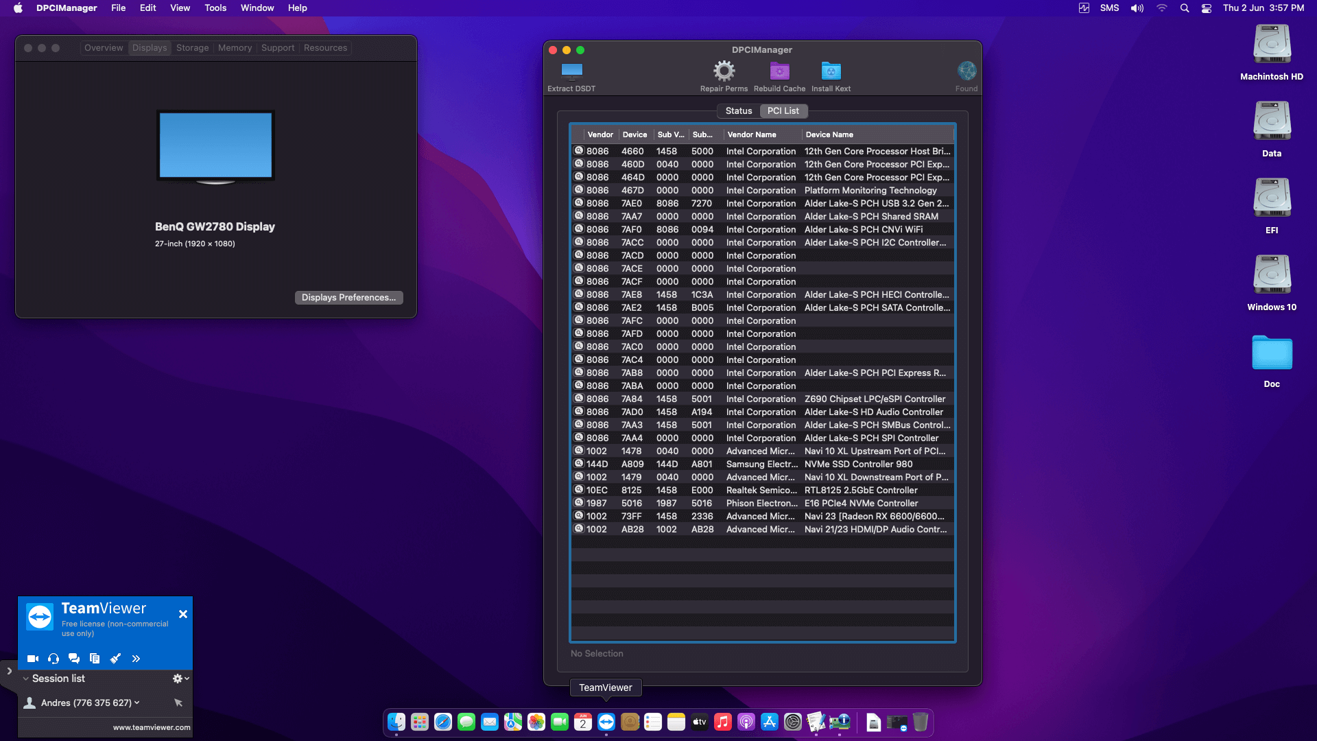 Gigabyte Z690 UD AX DDR4 V2 + Intel Core i9 12900K + Gigabyte RX 6600 XT   OpenCore 2