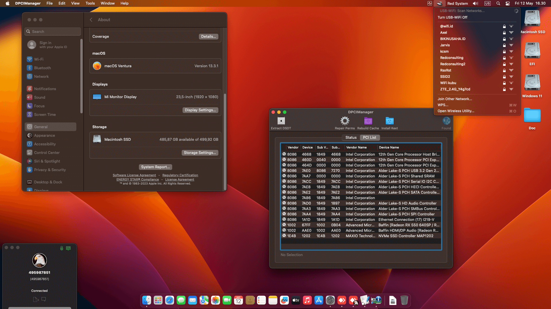 Asrock B660M Phantom Gaming 4 + Intel Core i7 12700F + Biostar RX 550   OpenCore 1