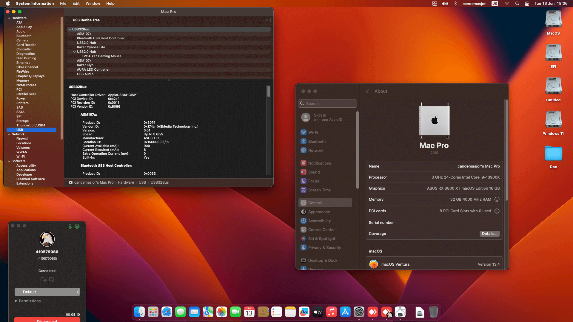 Asus ROG Strix Z790 F Gaming Wifi + Intel Core i9 13900K + Asus RX 6800 XT   OpenCore 1