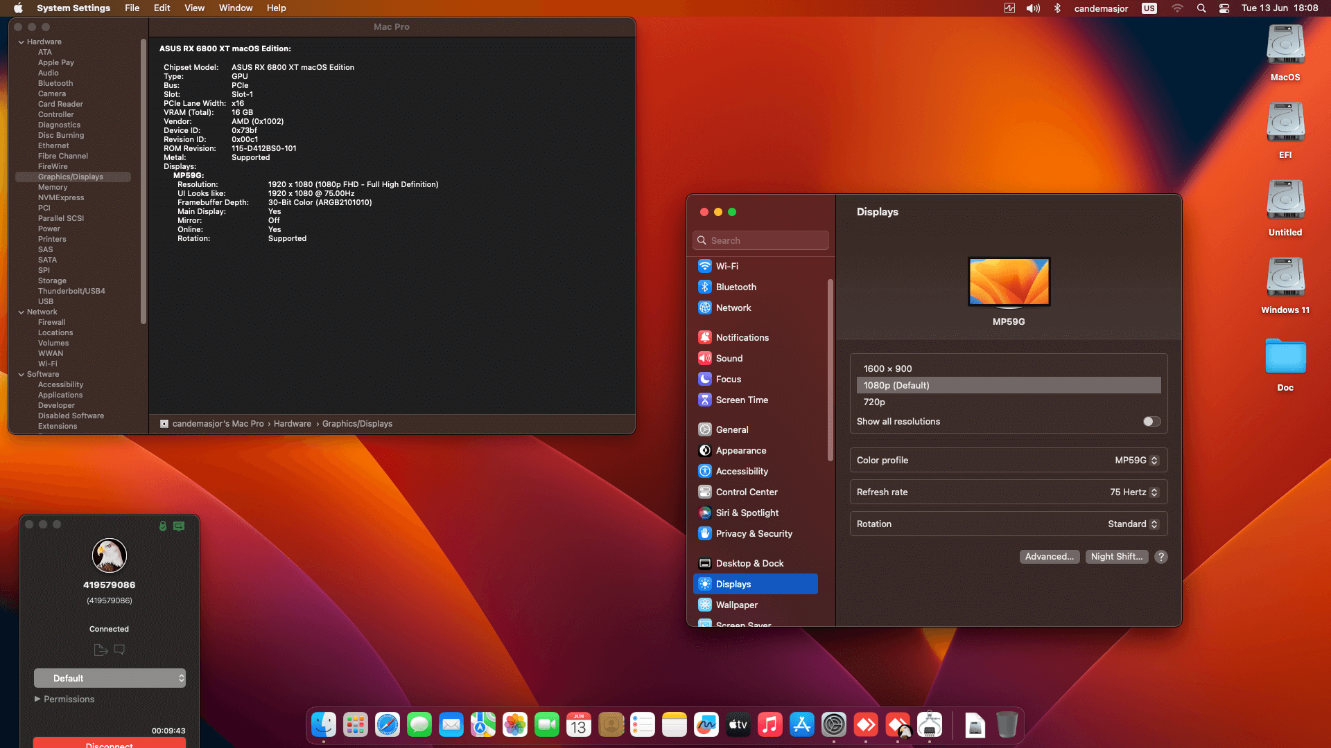 Asus ROG Strix Z790 F Gaming Wifi + Intel Core i9 13900K + Asus RX 6800 XT   OpenCore 1