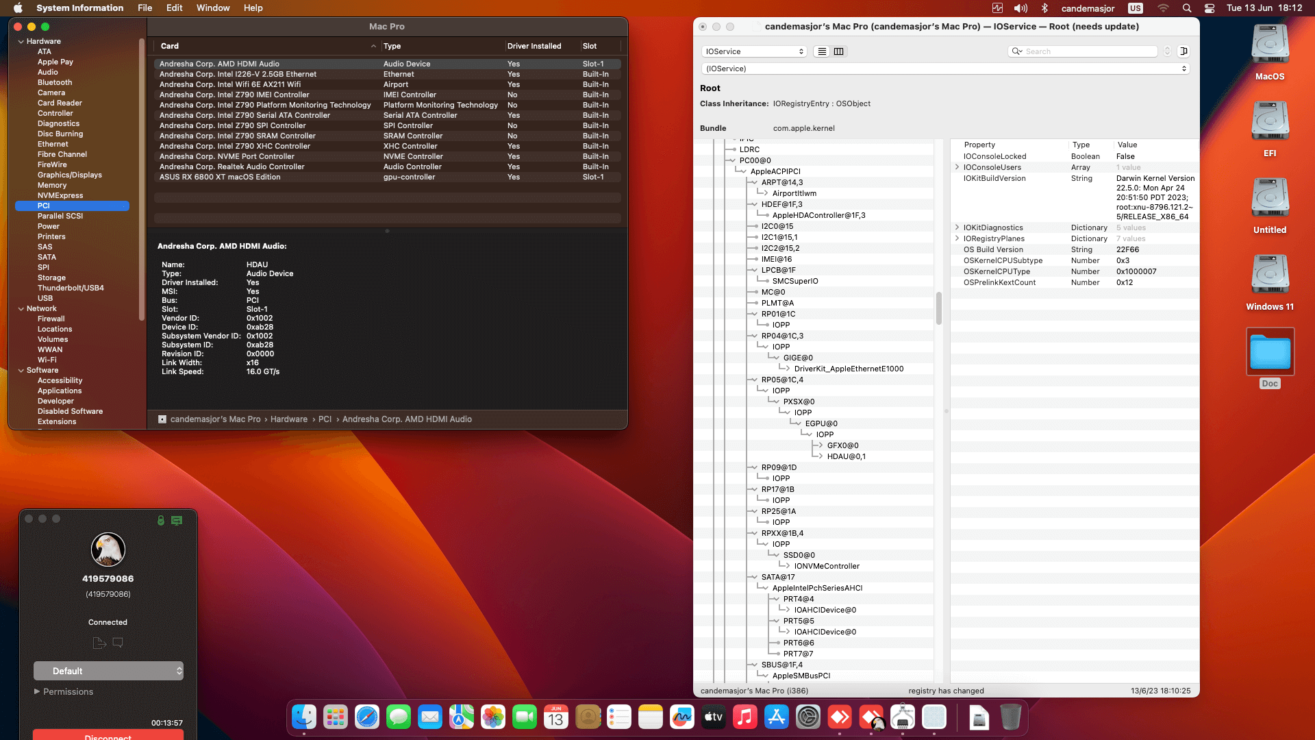 Asus ROG Strix Z790 F Gaming Wifi + Intel Core i9 13900K + Asus RX 6800 XT   OpenCore 1