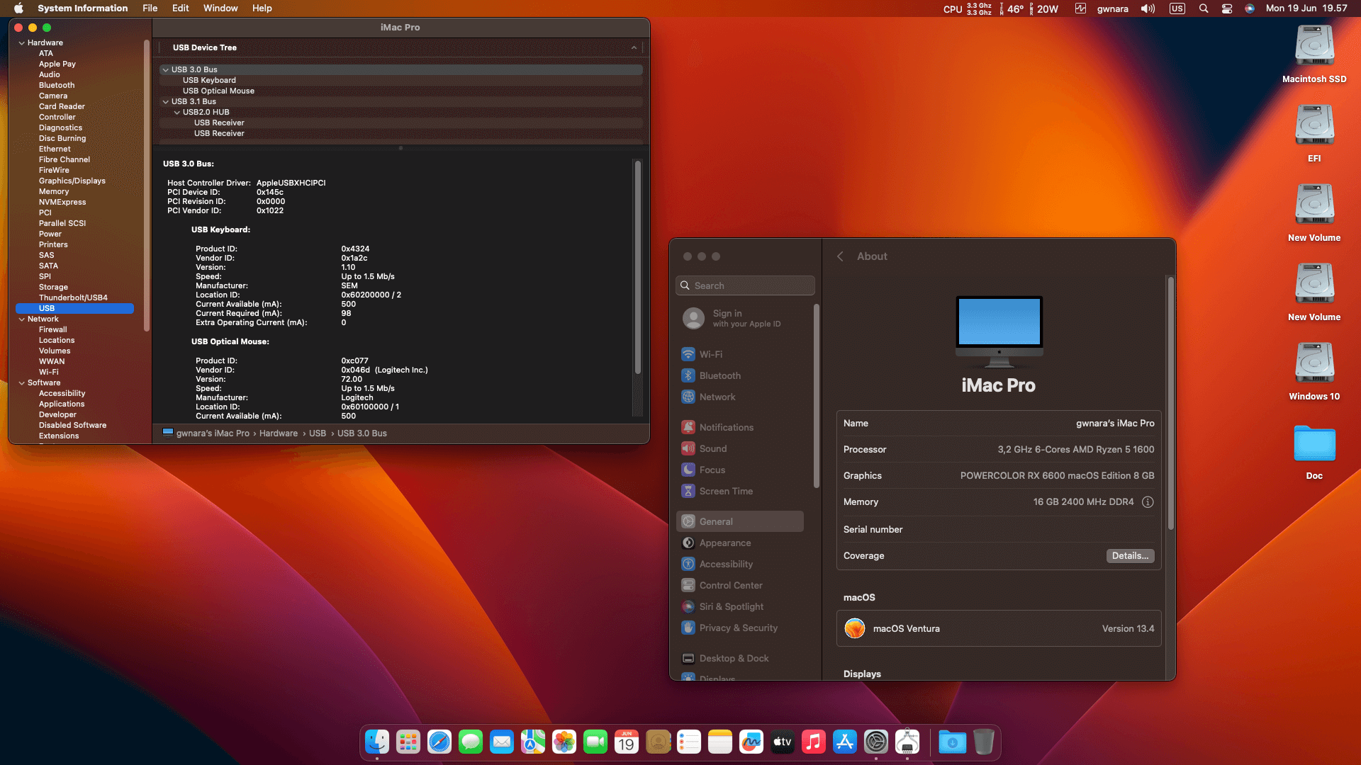 MSI B350 Tomahawk + AMD Ryzen 5 1600 + PowerColor RX 6600   OpenCore 1