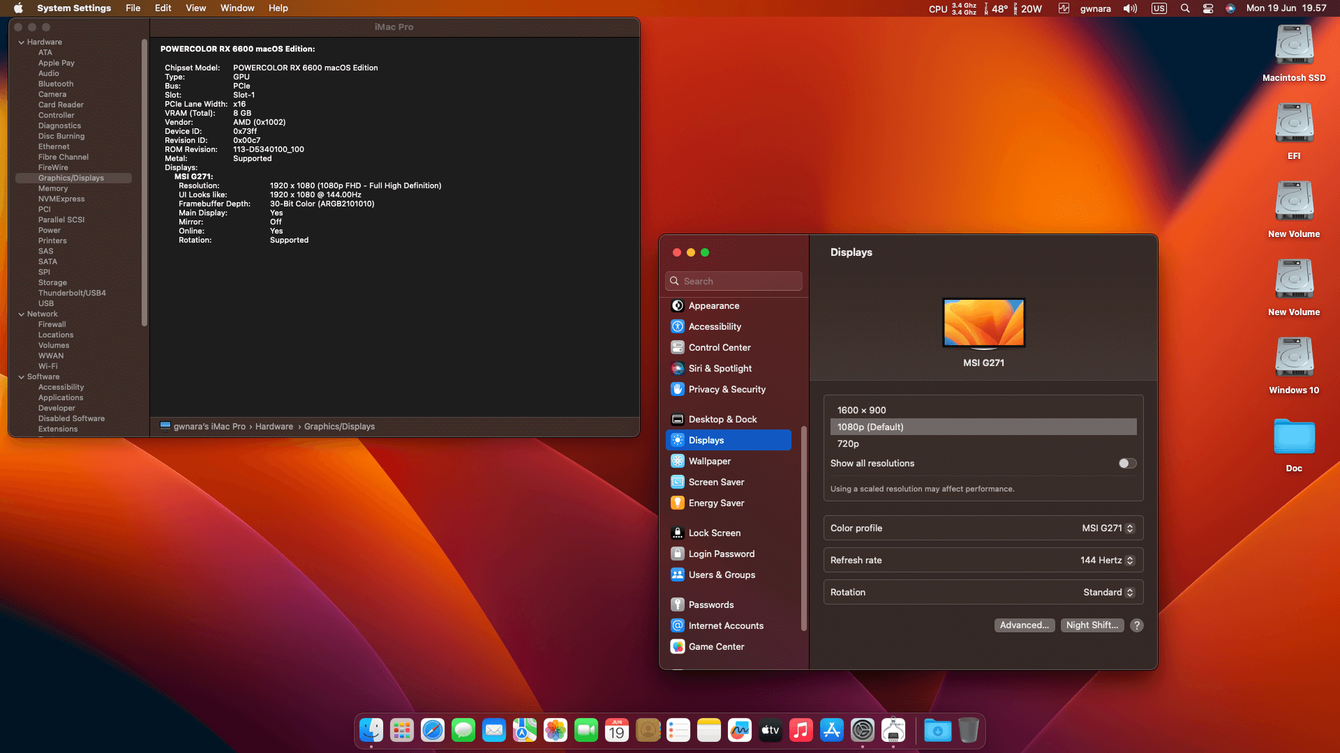 MSI B350 Tomahawk + AMD Ryzen 5 1600 + PowerColor RX 6600   OpenCore 1