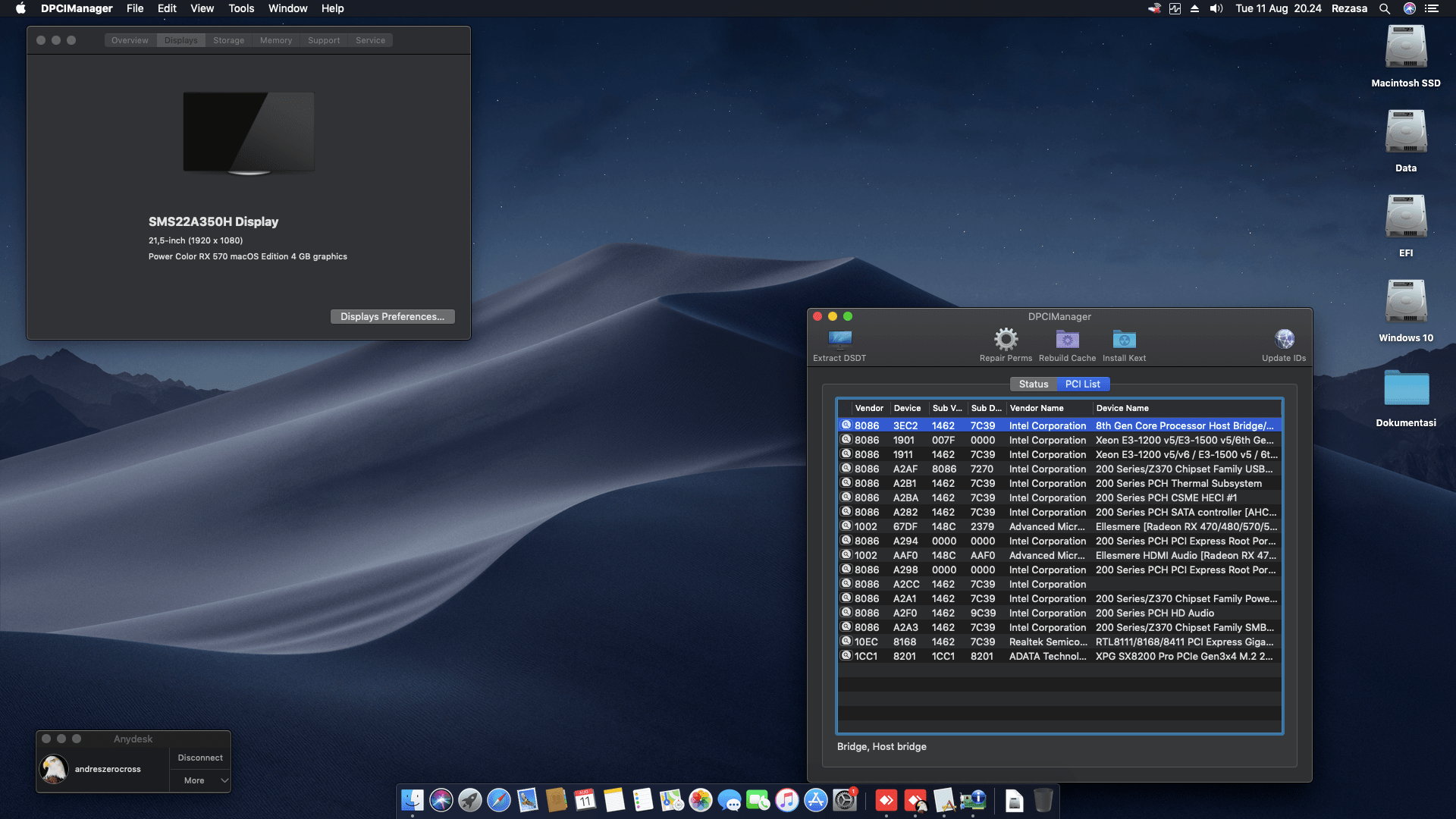MSI B365M PRO VDH 2nd + Intel Core i5 9400F + Power Color RX 570 2