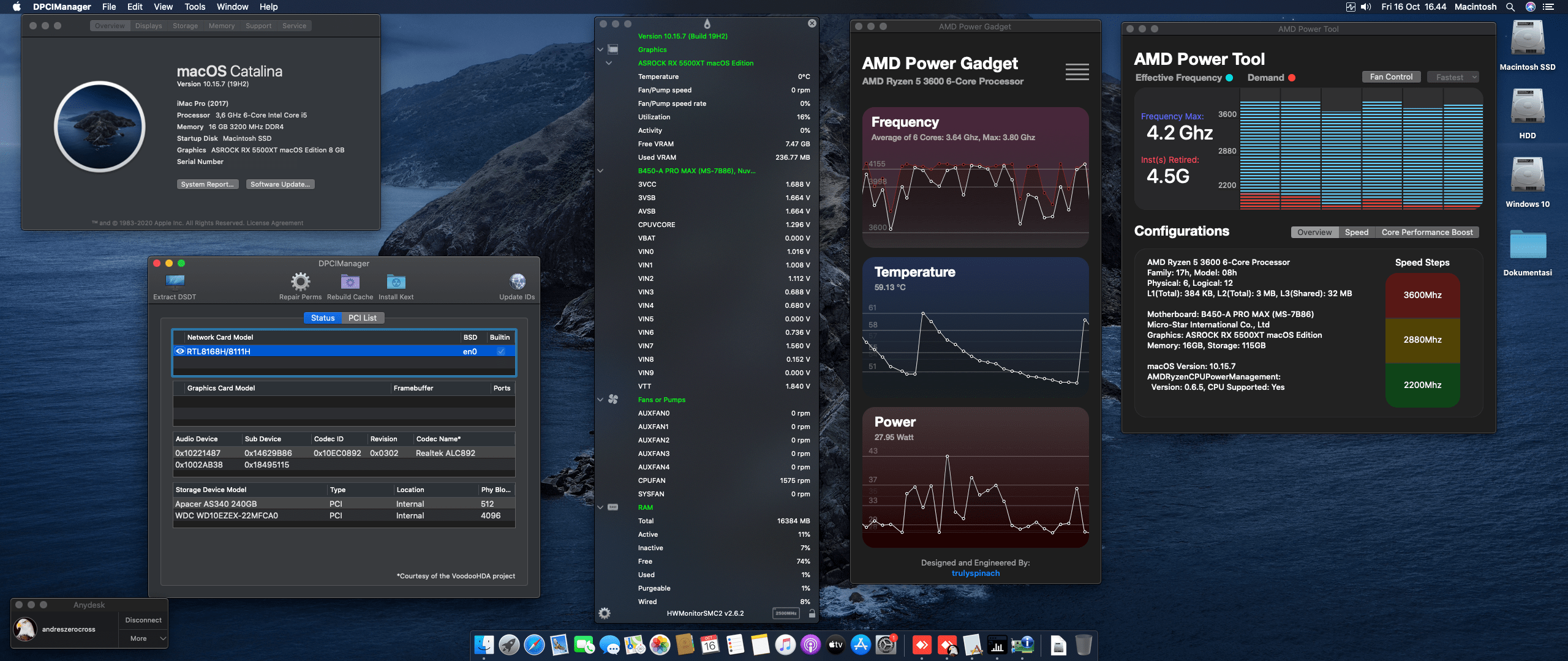 MSI B450 A PRO MAX + AMD Ryzen 5 3600 + Asrock RX 5500XT   OpenCore 1