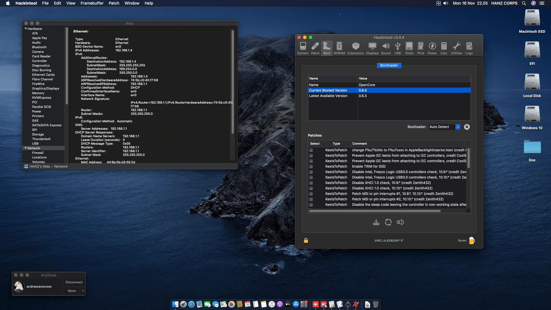 MSI B85 G43 Gaming 2nd + Intel Core i7 4790 + Sapphire RX 570 OpenCore 8