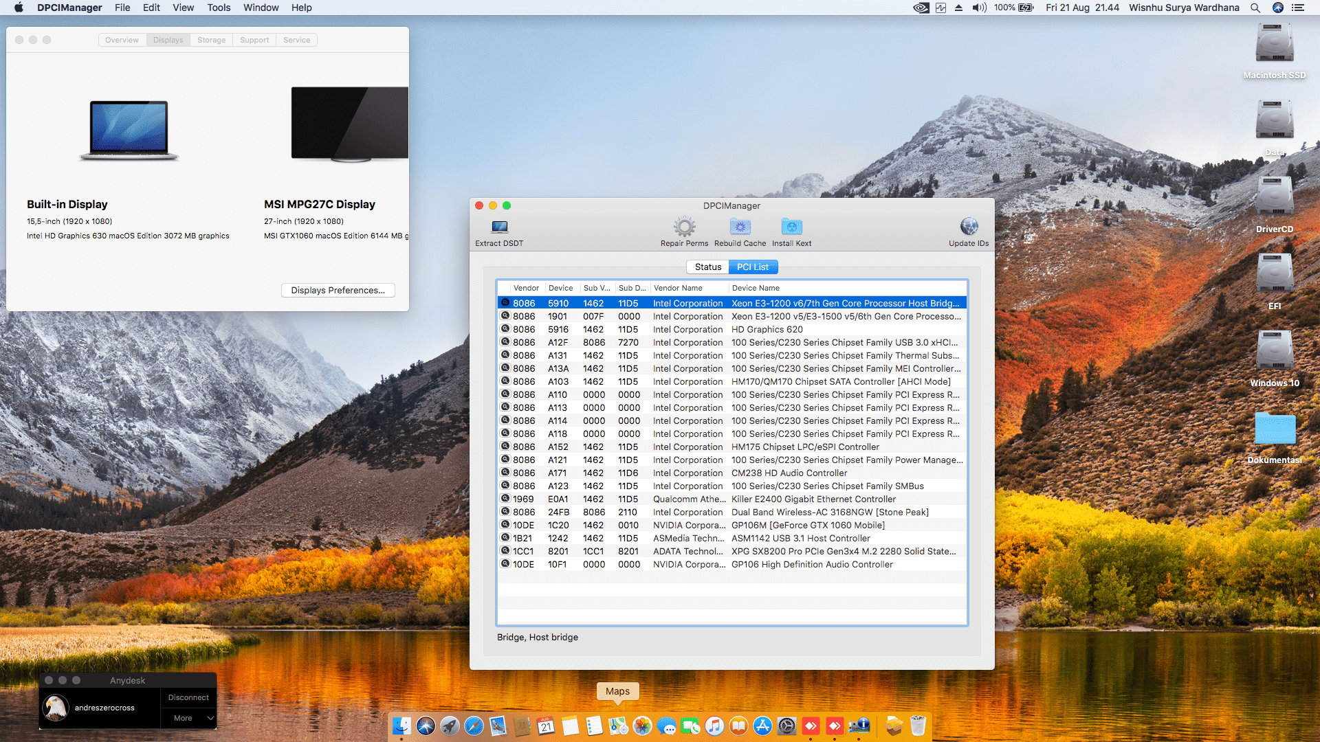 MSI GL62MVR 7RFX 1056XID 2