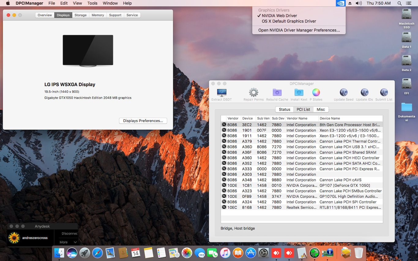 MSI H310 Pro + i7 8700 + GTX 1050 2