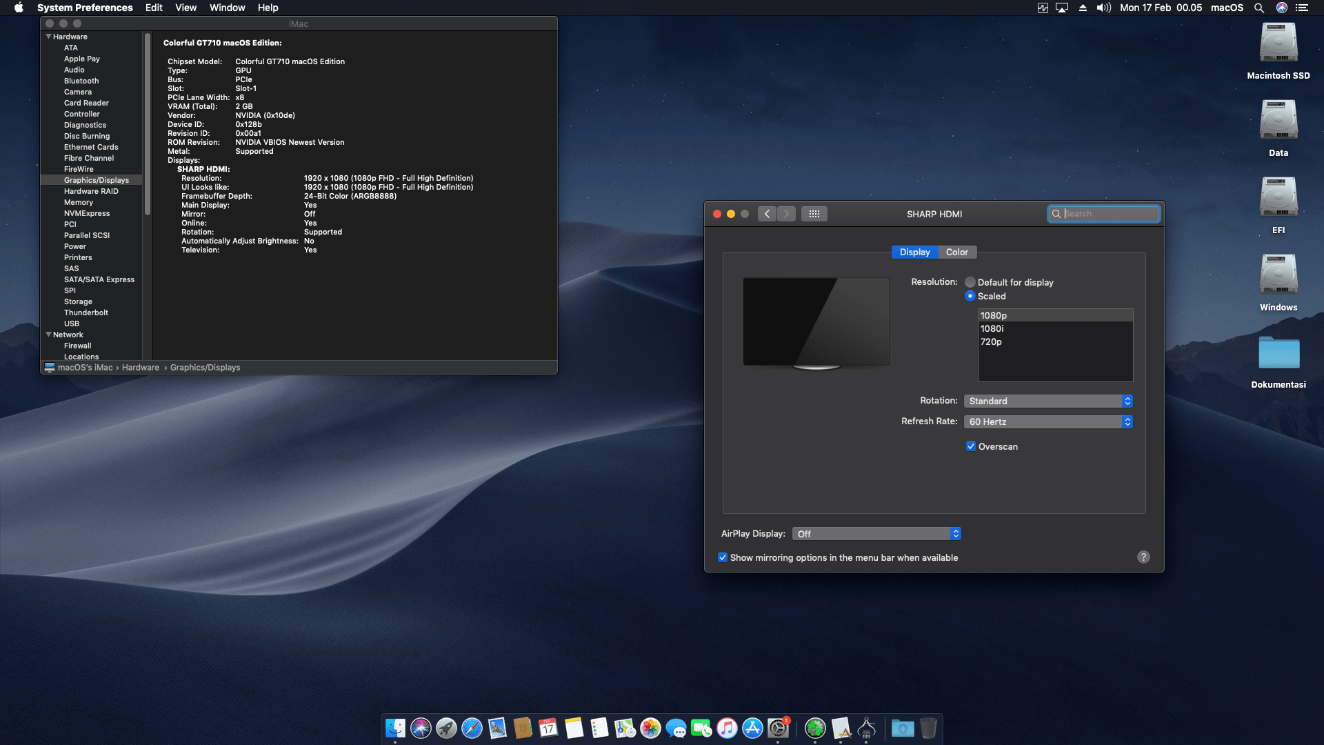 MSI H61M P20 (G3) + Intel Core i3 3220 + Colorful GT710 6
