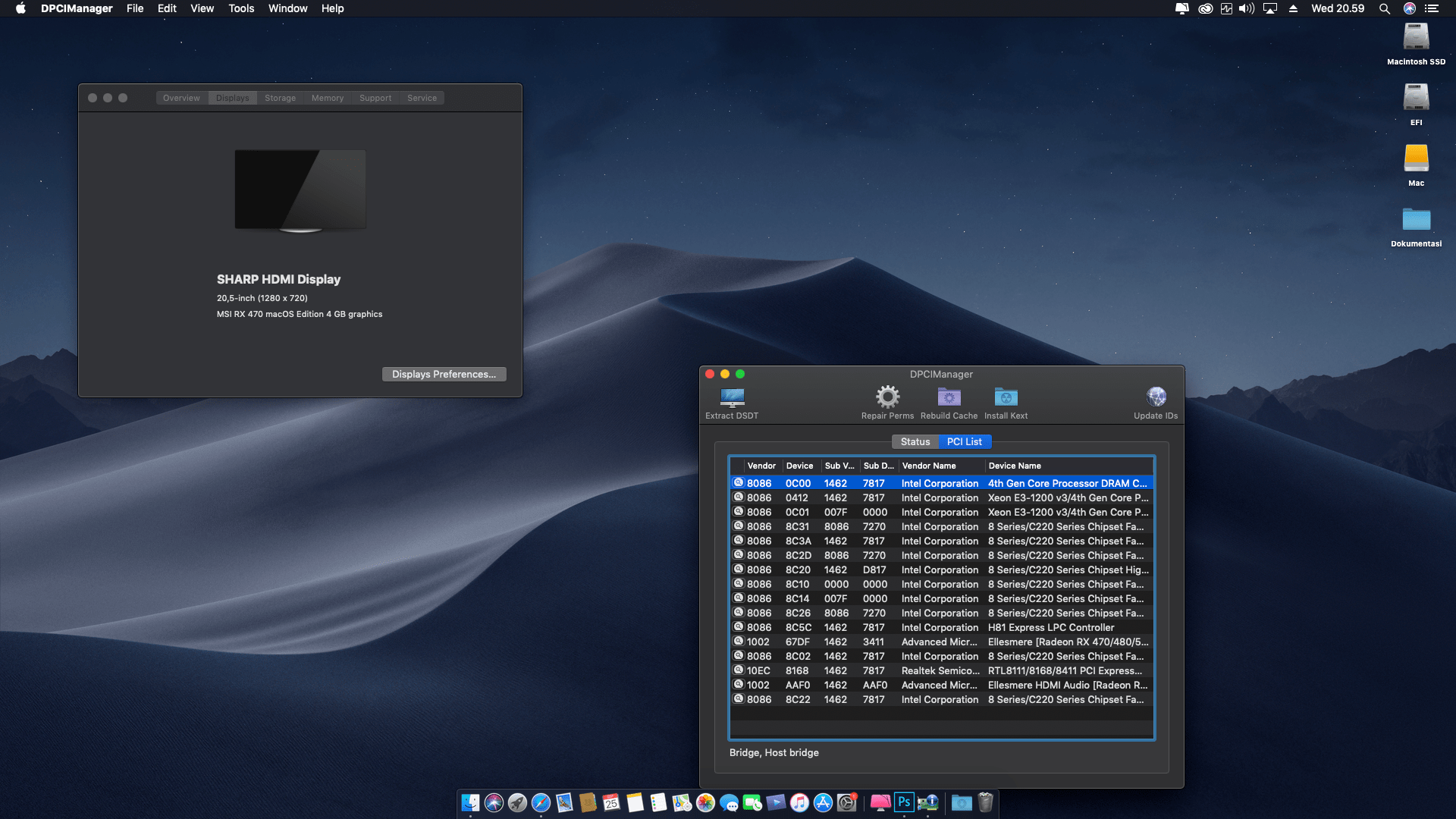 MSI H81M E33 + Intel Core i5 4570 + MSI RX 470 2A