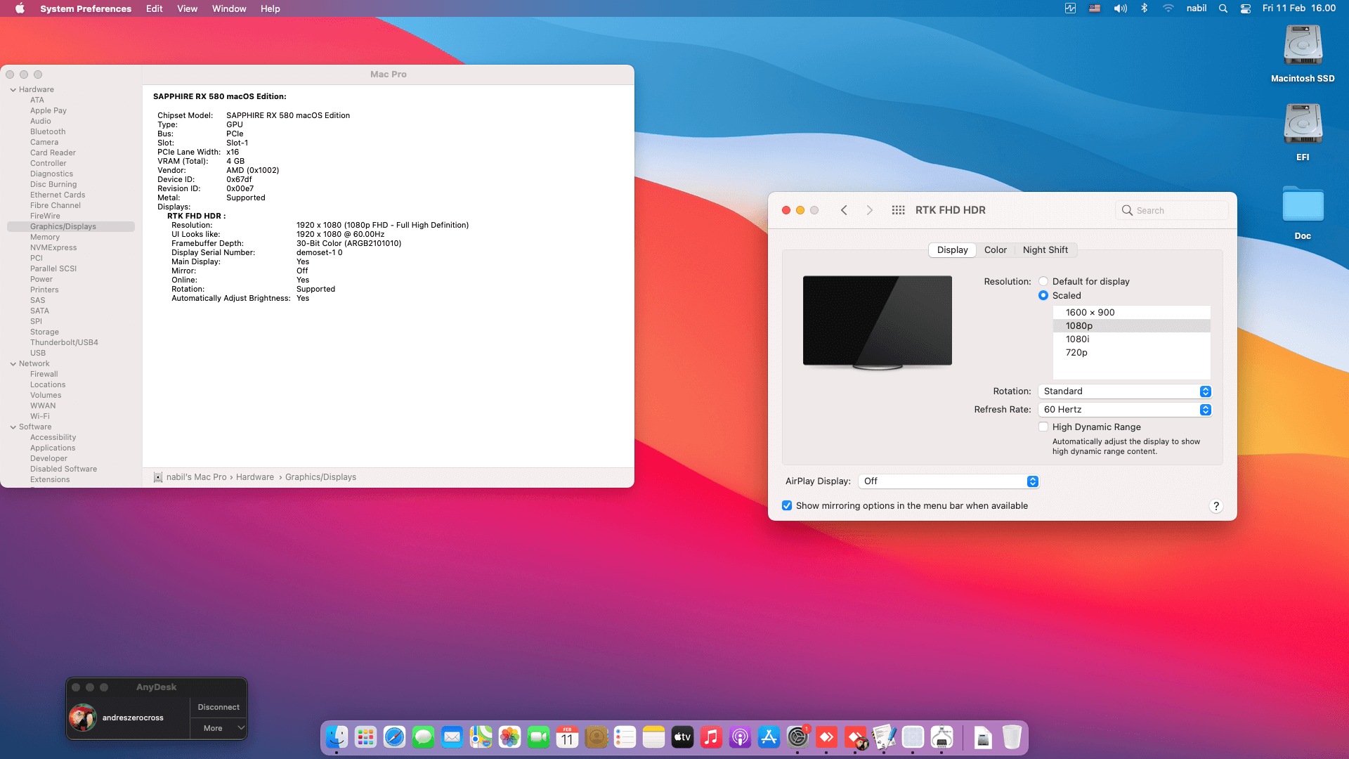 Gigabyte Z690 Aorus Pro + Intel Core i9 12900KF + Sapphire RX 580   OpenCore 7