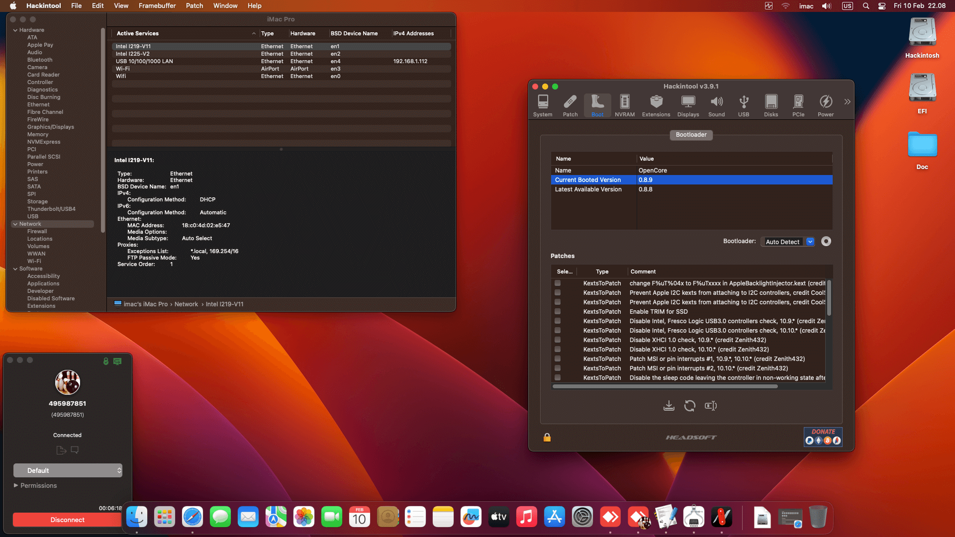 Gigabyte Z490 Vision D + Intel Core i9 10850K + Asus RX 6800 XT   OpenCore 8