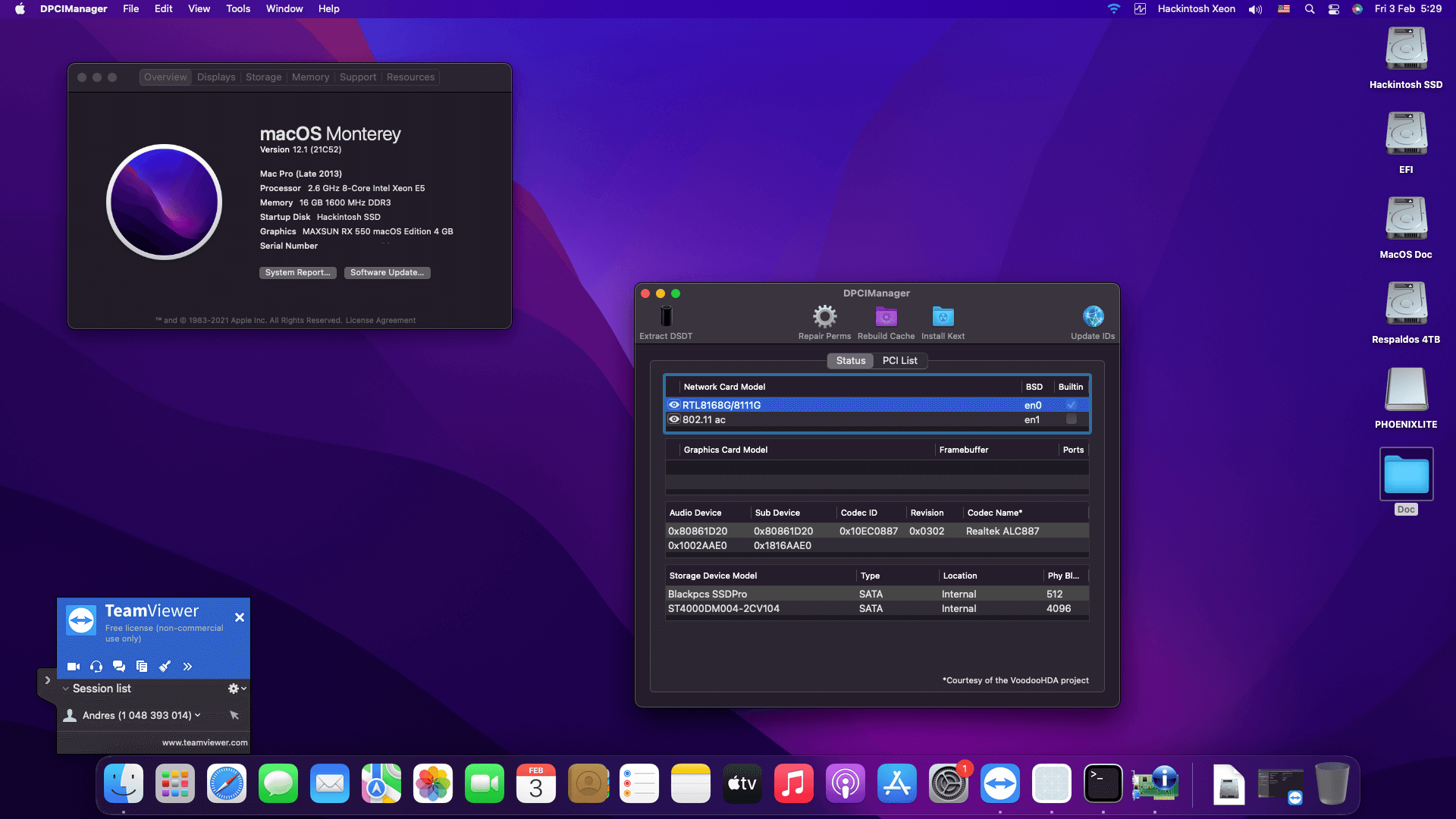 Huananzhi X79 ZD3 + Intel Xeon E5 2689 + Maxsun RX 550   OpenCore 1