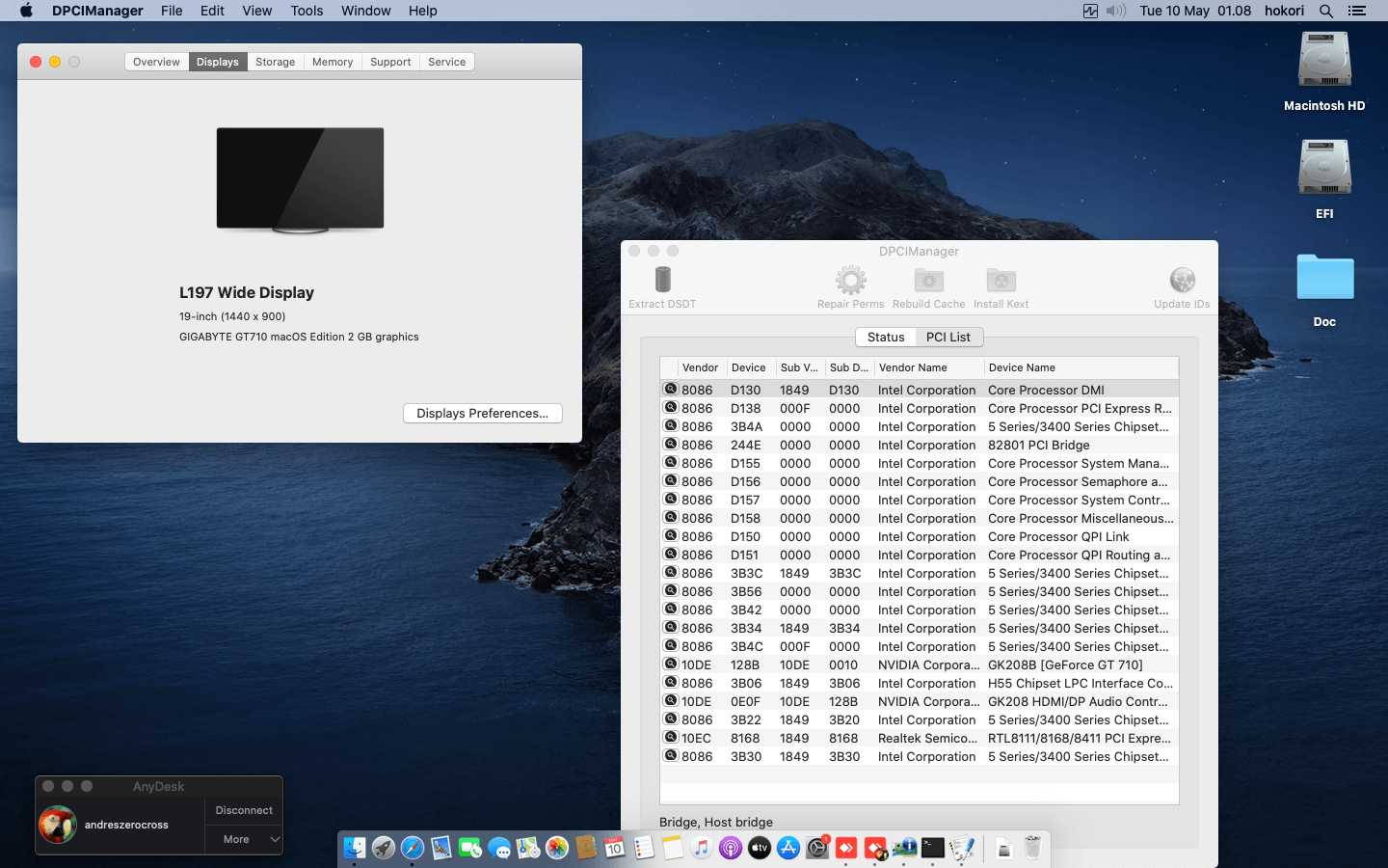 Asrock H55M LE + Intel Xeon X3430 + Gigabyte GT710   CLOVER 2