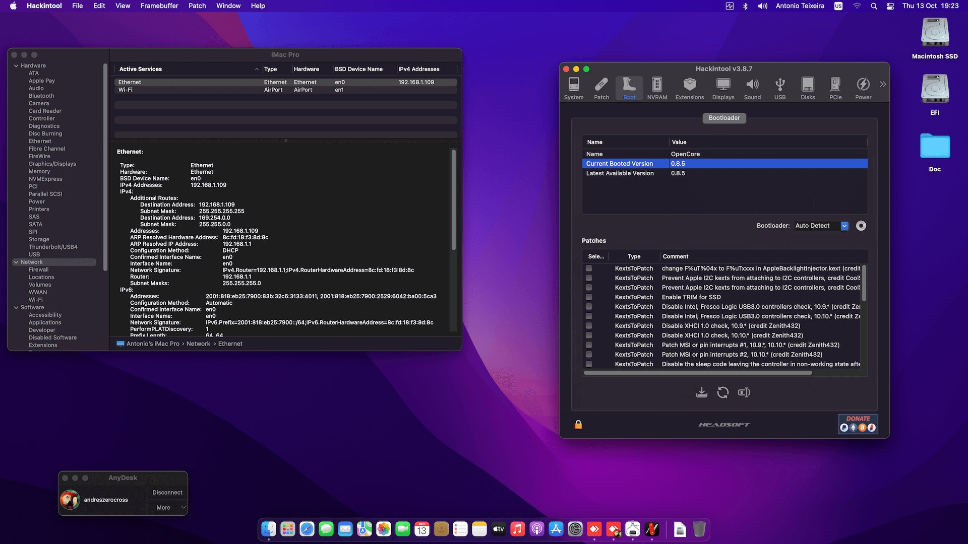 Asus Rampage V Extreme:U3.1 + Intel Xeon E5 2650 V3 + Sapphire RX 580   OpenCore 8
