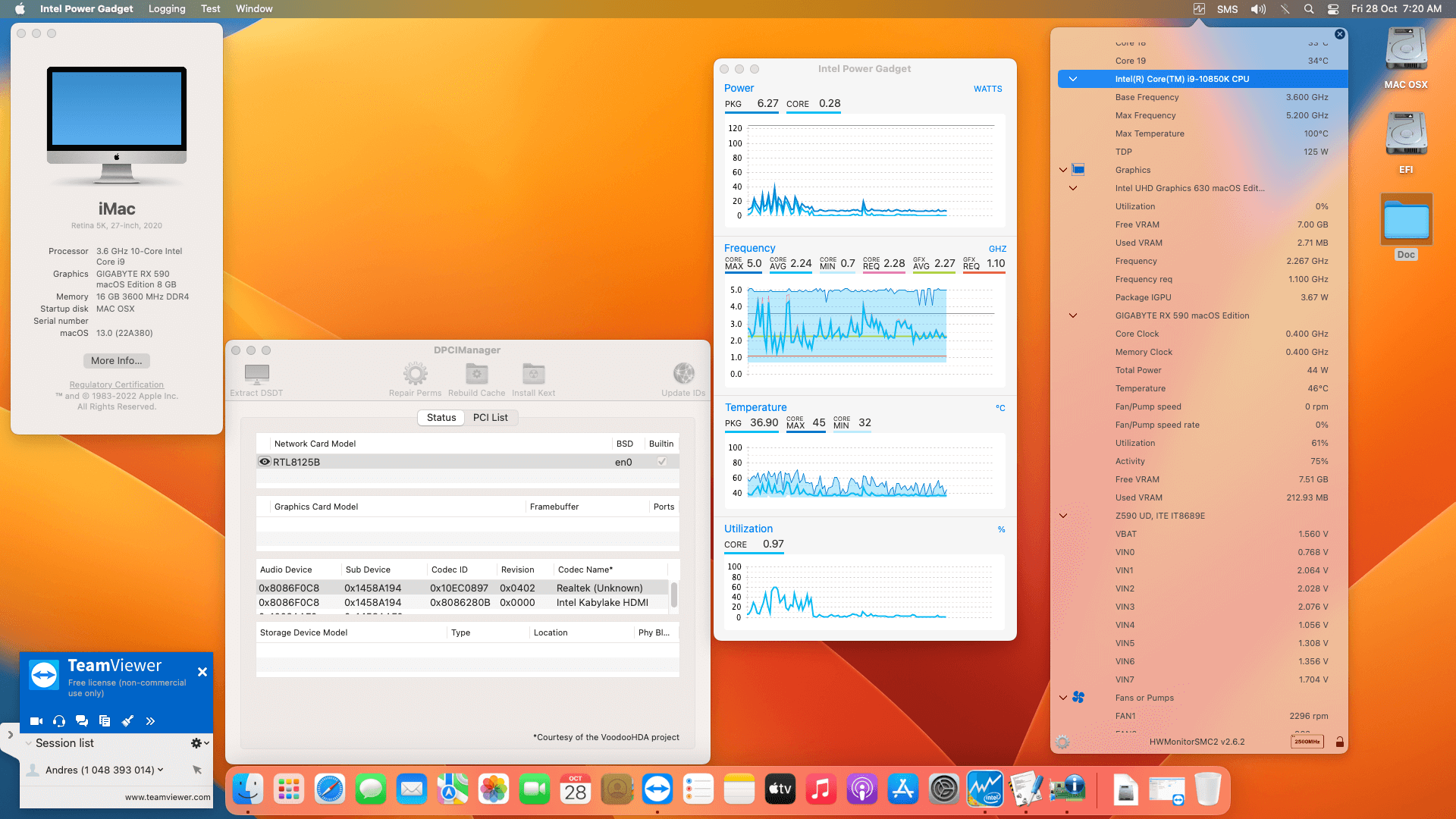Gigabyte Z590 UD + Intel Core i9 10850K + Gigabyte RX 590   OpenCore 1