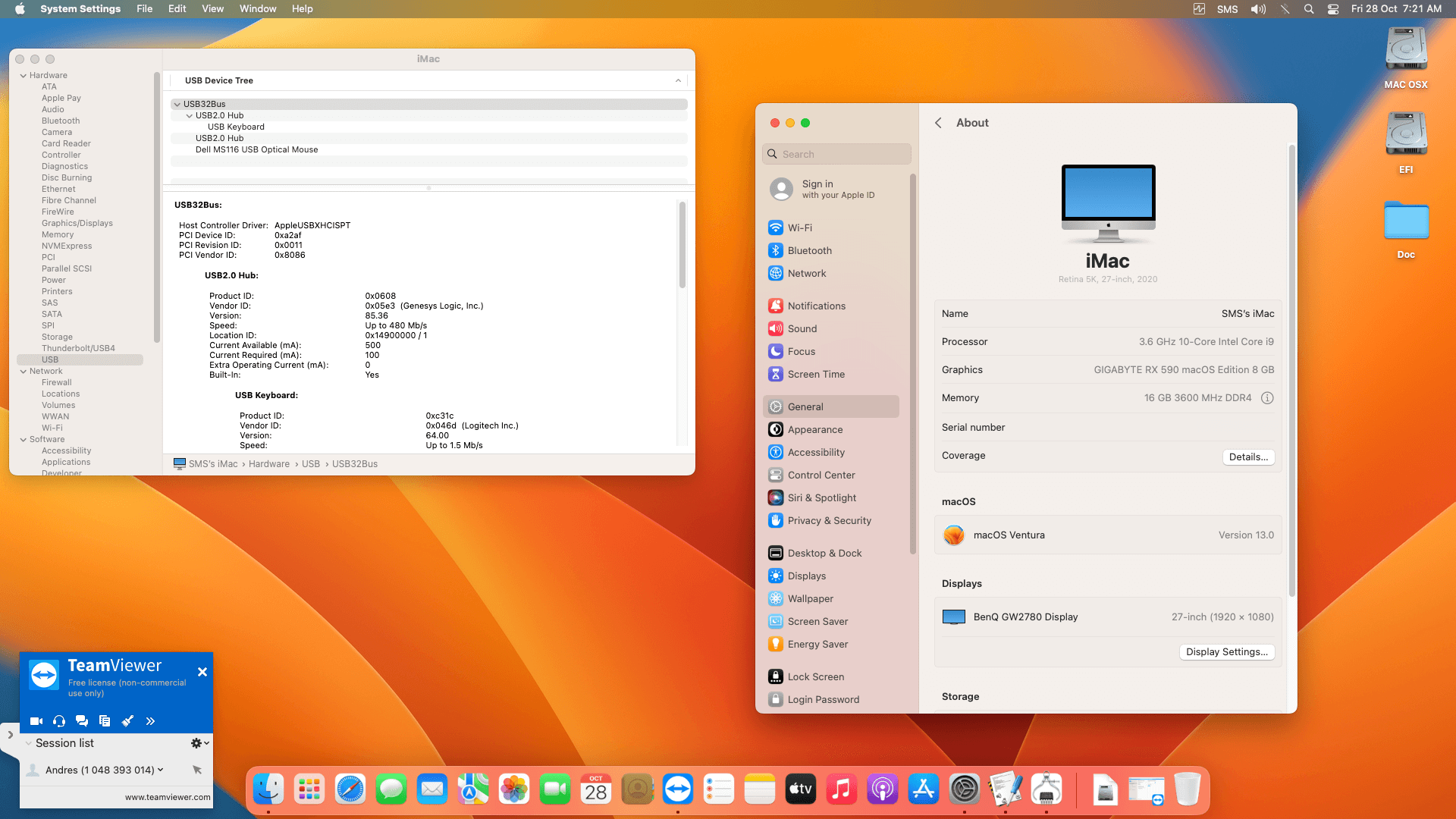 Gigabyte Z590 UD + Intel Core i9 10850K + Gigabyte RX 590   OpenCore 3