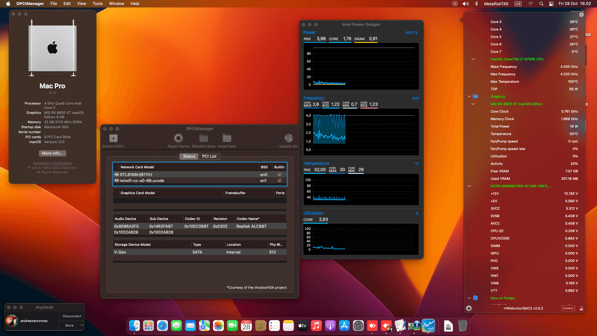 MSI H270I Gaming PRO AC + Intel Core i7 6700K + MSI RX 6600 XT   OpenCore 1