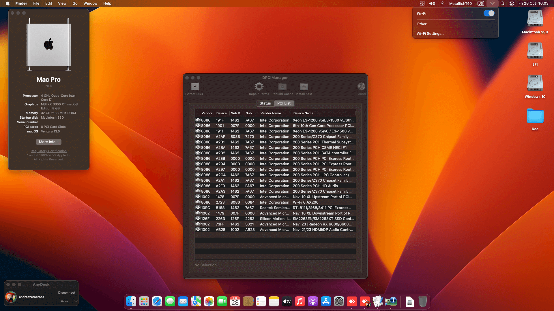 MSI H270I Gaming PRO AC + Intel Core i7 6700K + MSI RX 6600 XT   OpenCore 2