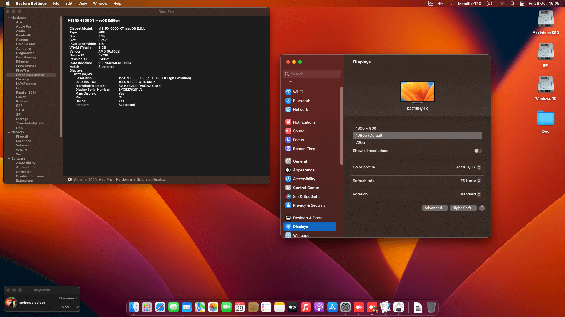 MSI H270I Gaming PRO AC + Intel Core i7 6700K + MSI RX 6600 XT   OpenCore 5