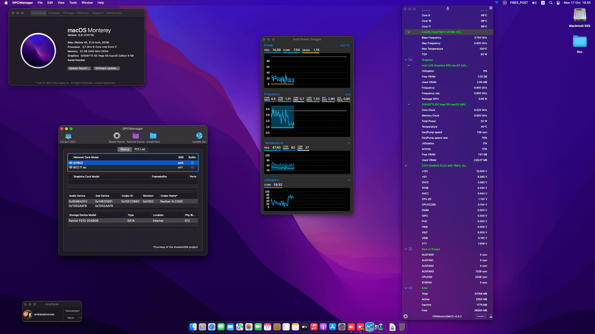 MSI Z370 Gaming Plus + Intel Core i7 8700K + Gigabyte RX Vega 56   OpenCore 1