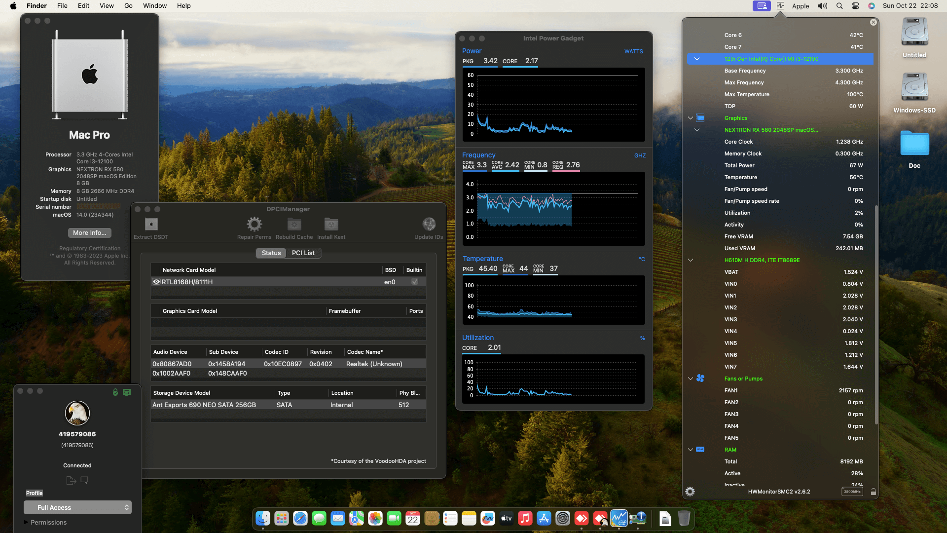Gigabyte H610M H DDR4 + Intel Core i3 12100 + Nextron RX 580 2048SP   OpenCore 1