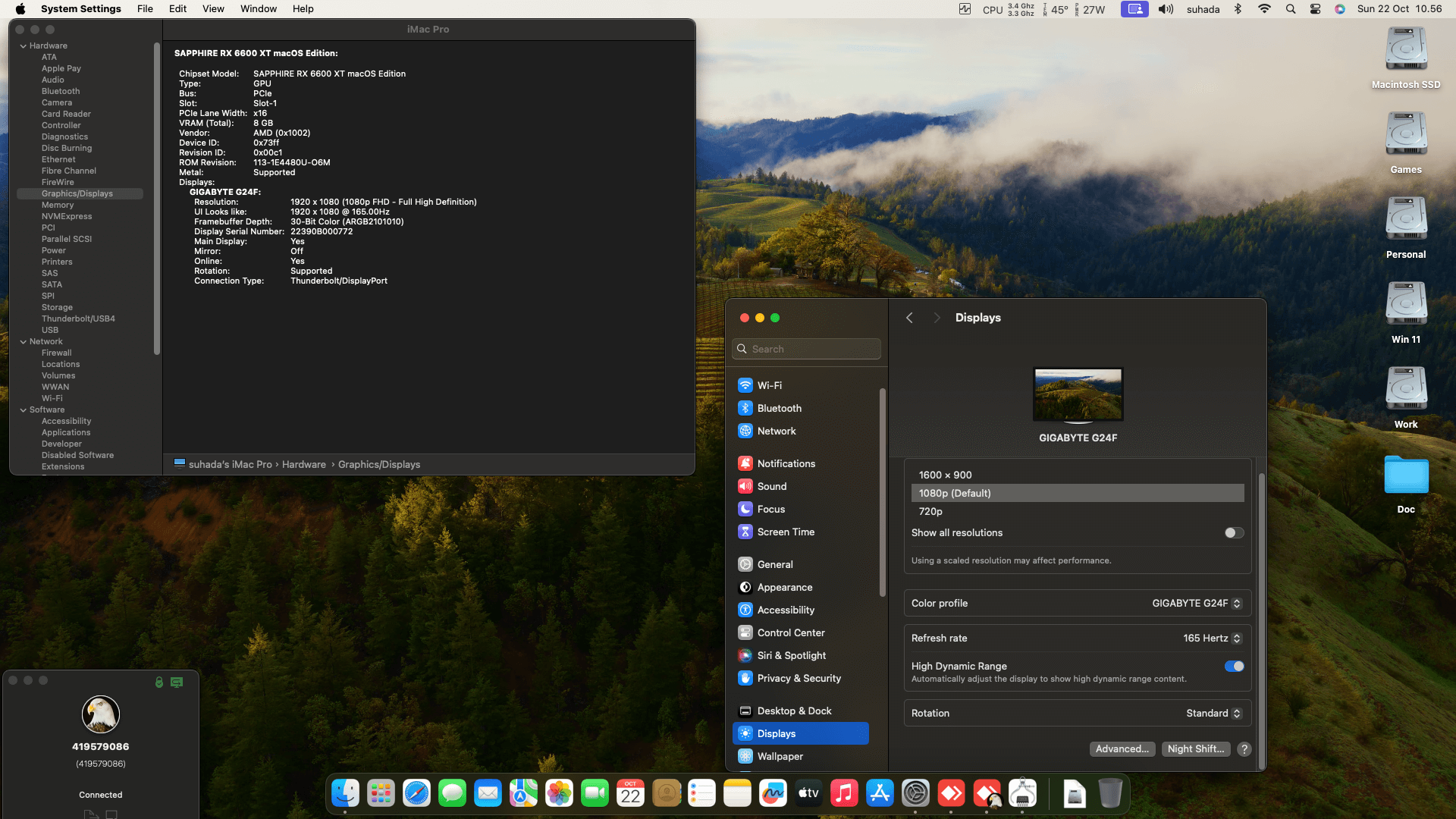 MSI B450M Mortar Max + AMD Ryzen 5 1600 + Sapphire RX 6600 XT   OpenCore 1