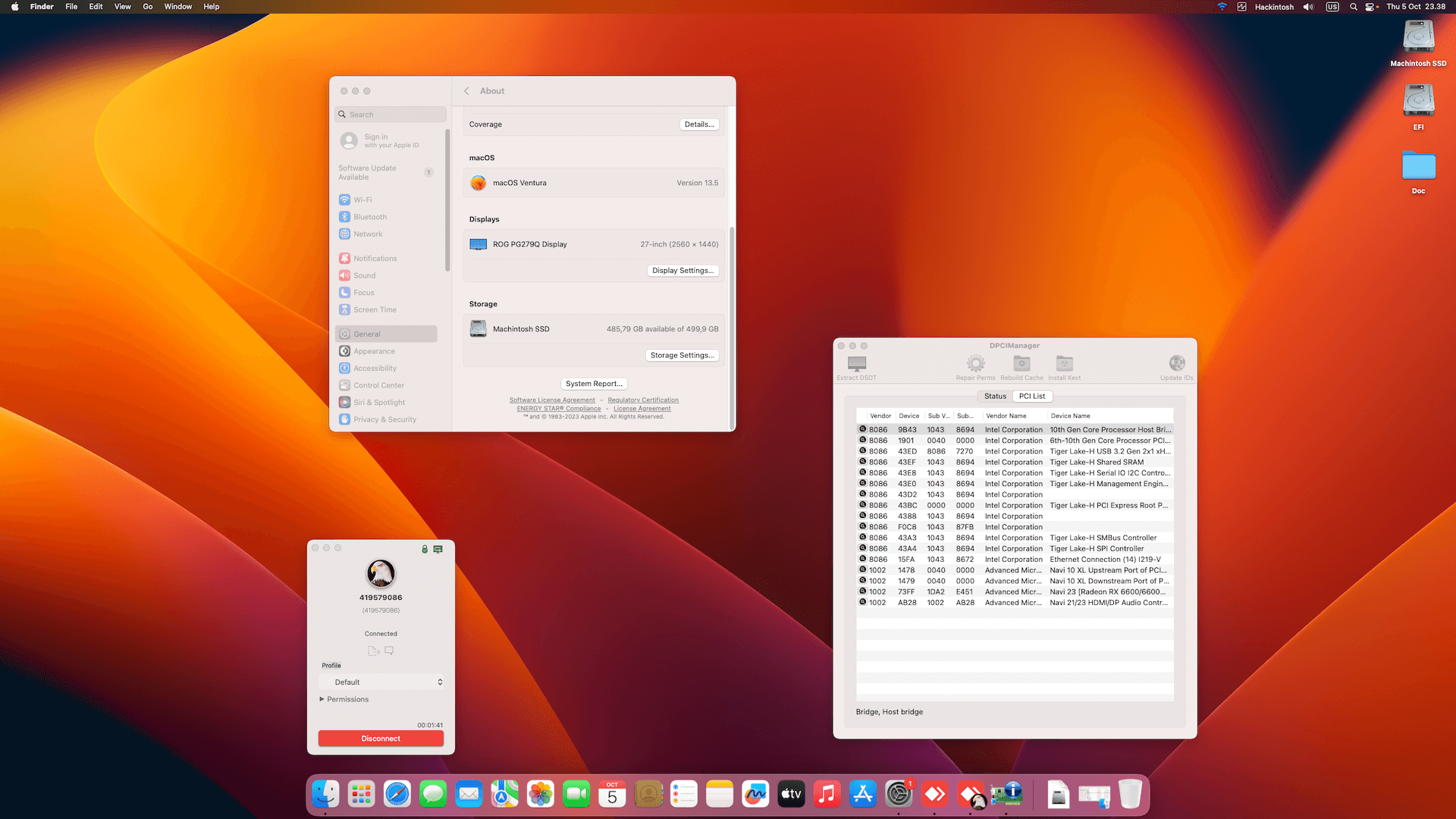 Asus Prime H510M D + Intel Core i7 10700F + Sapphire RX 6600   OpenCore 1