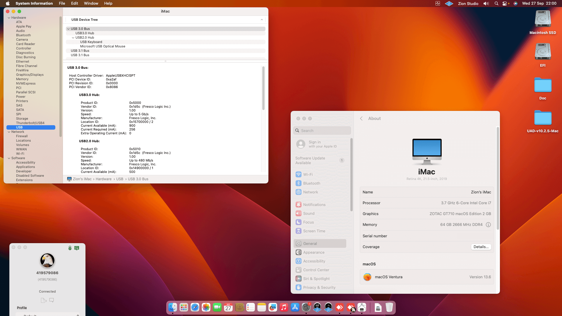 Gigabyte Z370XP SLI + Intel Core i7 8700K + Zotac GT 710   OpenCore 1