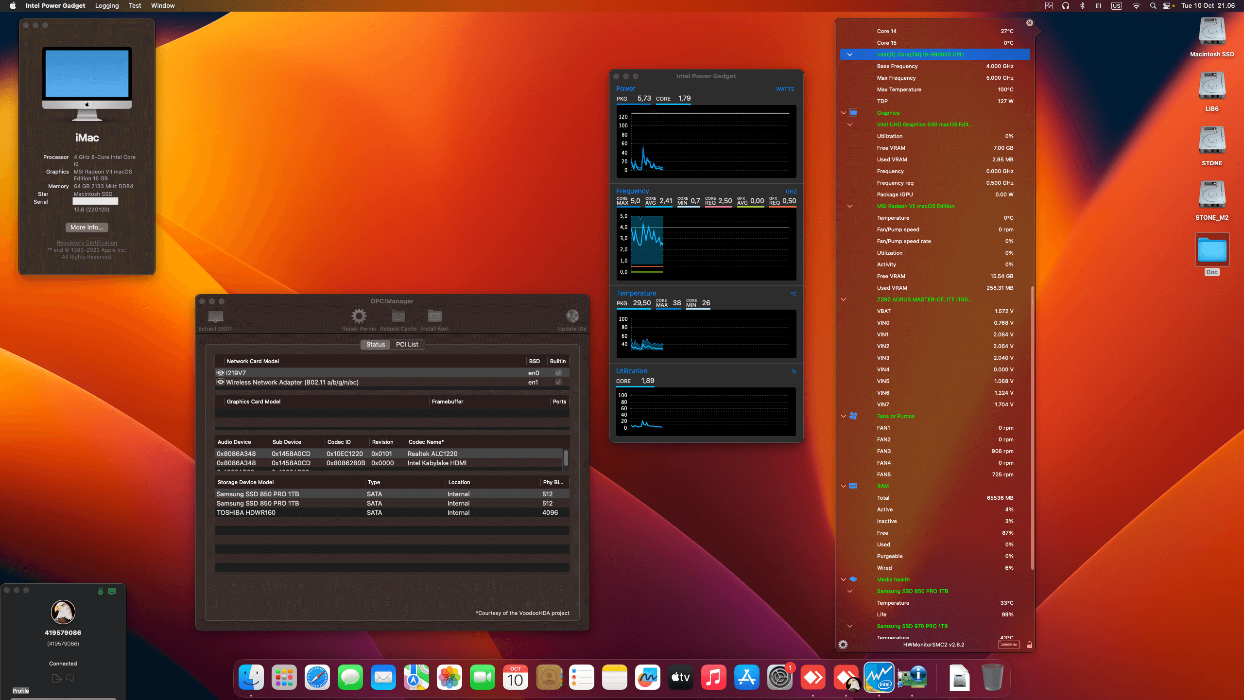 Gigabyte Z390 Aorus Master + Intel Core i9 9900KS + MSI Radeon VII   OpenCore 1