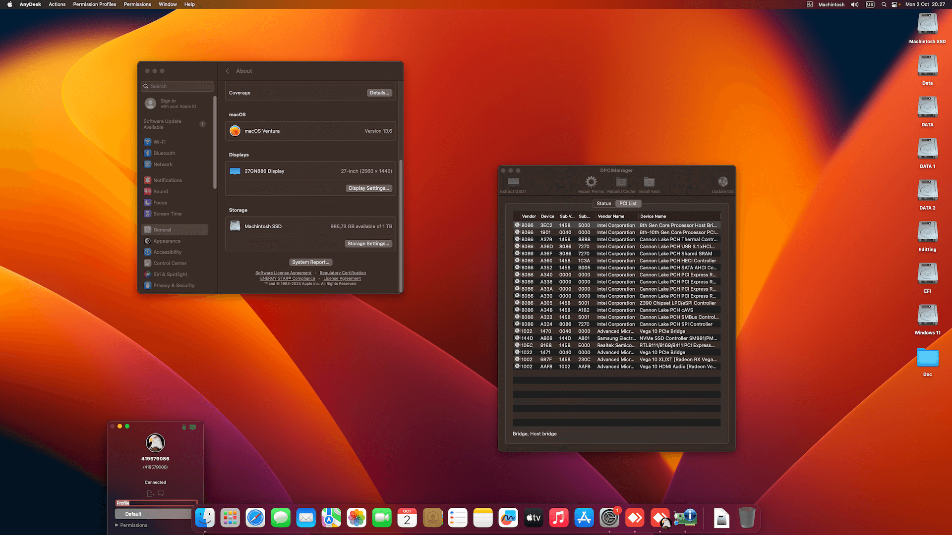 Gigabyte Z390 UD + Intel Core i5 9600K + Gigabyte Vega 56 2nd   OpenCore 1