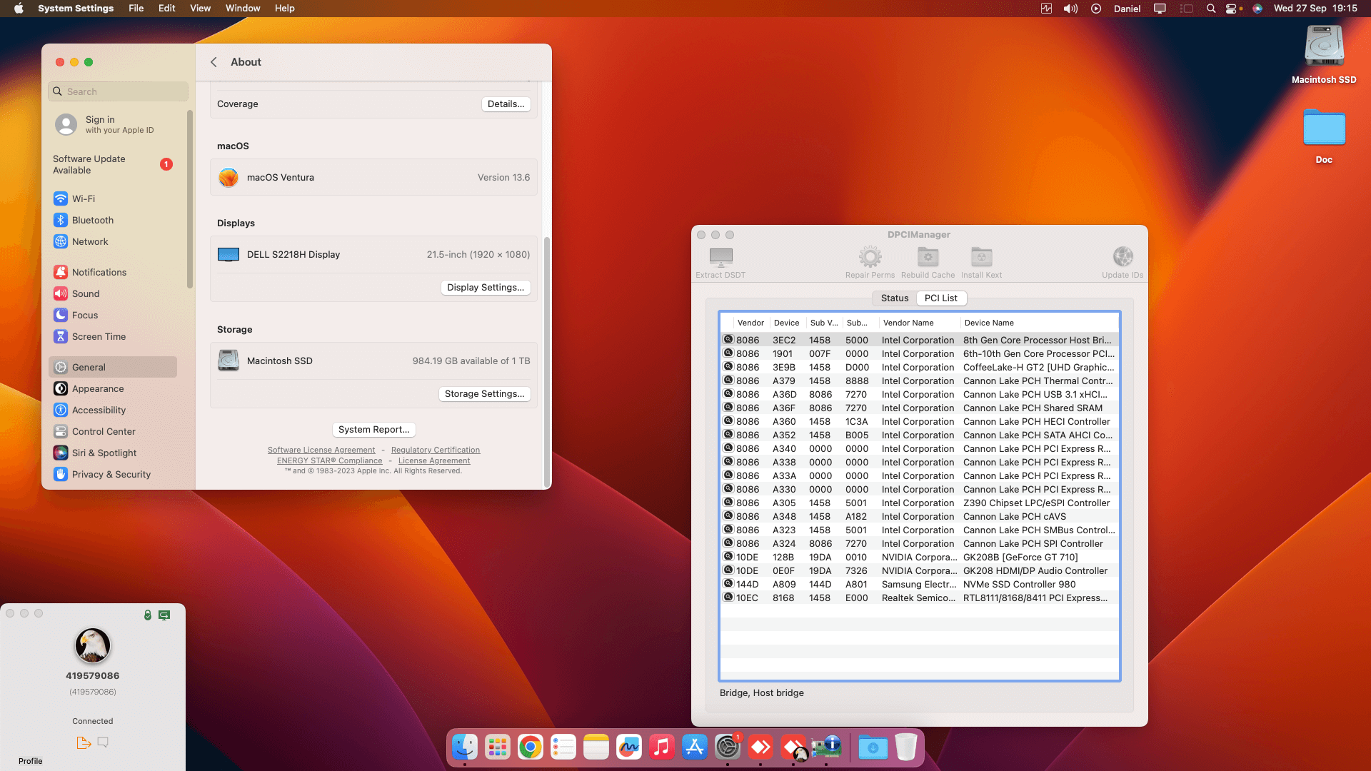 Gigabyte Z390 UD + Intel Core i5 9600K + Zotac GT 710   OpenCore 1