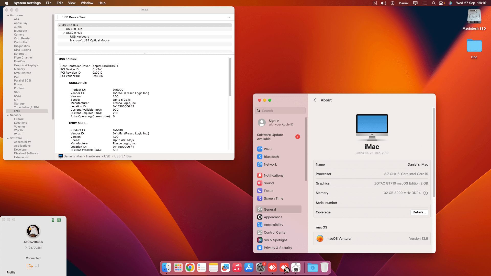 Gigabyte Z390 UD + Intel Core i5 9600K + Zotac GT 710   OpenCore 1