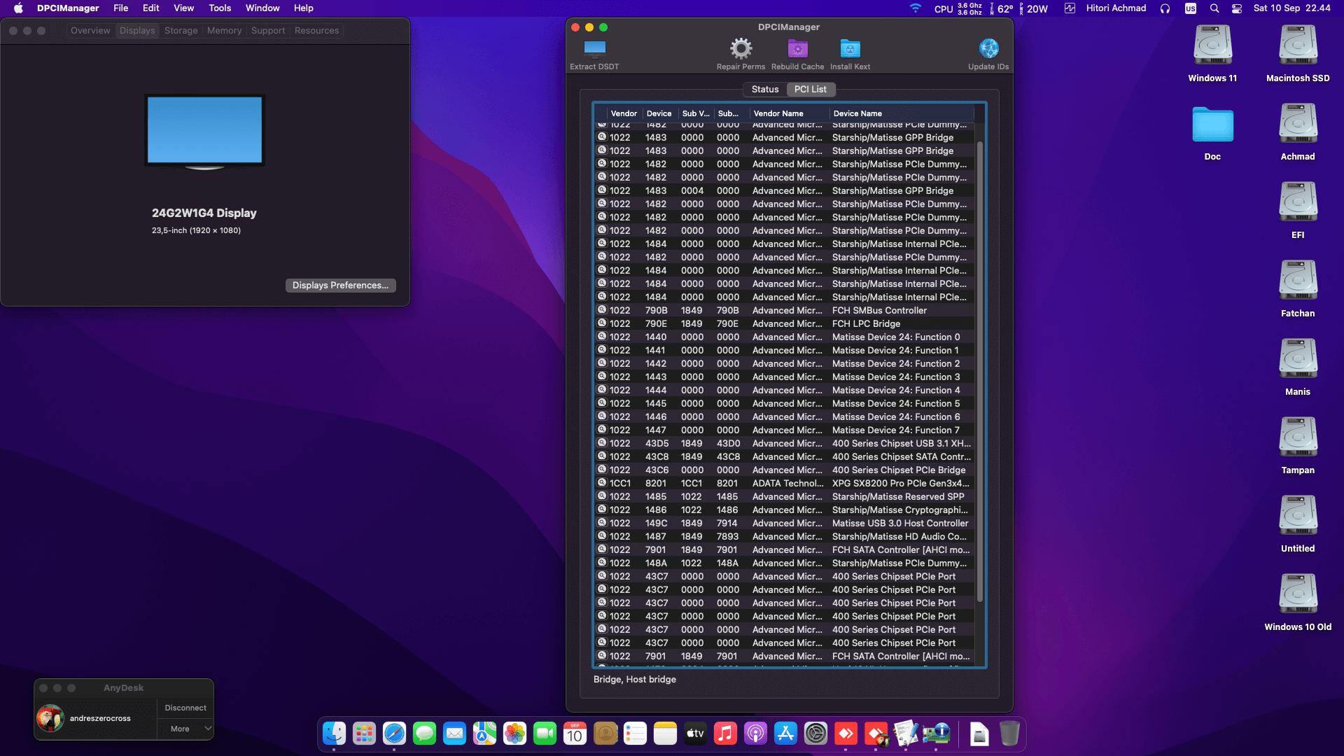 Asrock B450 Steel Legend + AMD Ryzen 5 3600 + Sapphire RX 5600XT 2nd   OpenCore 1