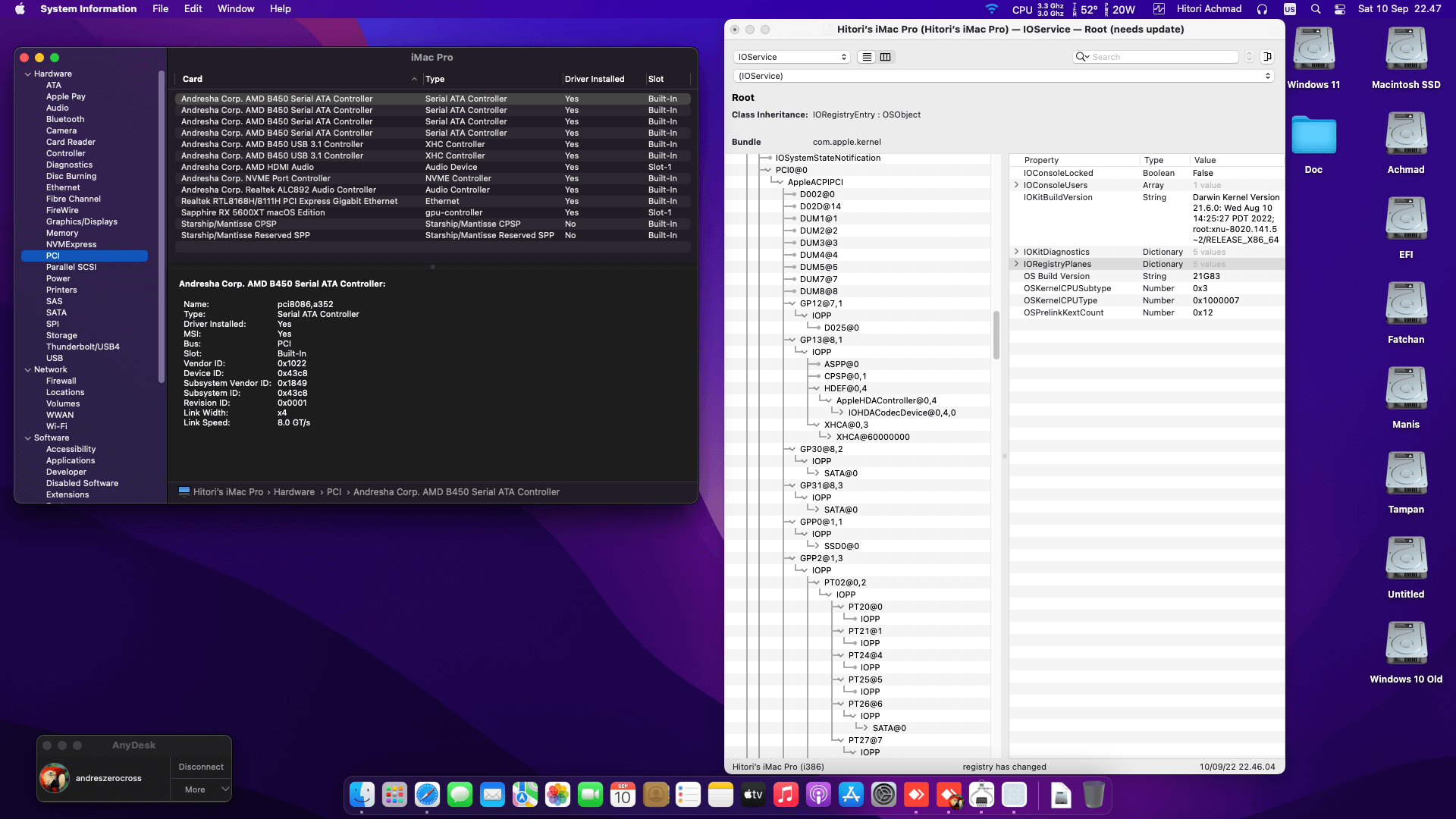 Asrock B450 Steel Legend + AMD Ryzen 5 3600 + Sapphire RX 5600XT 2nd   OpenCore 1