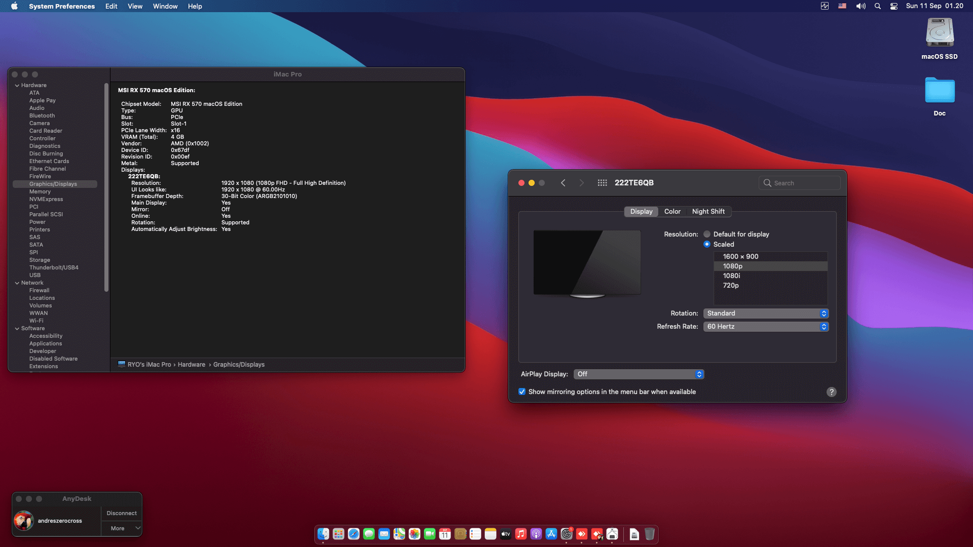 Asus Prime H310M D R2.0 + Intel Core i7 9700F + MSI RX 570    OpenCore 1