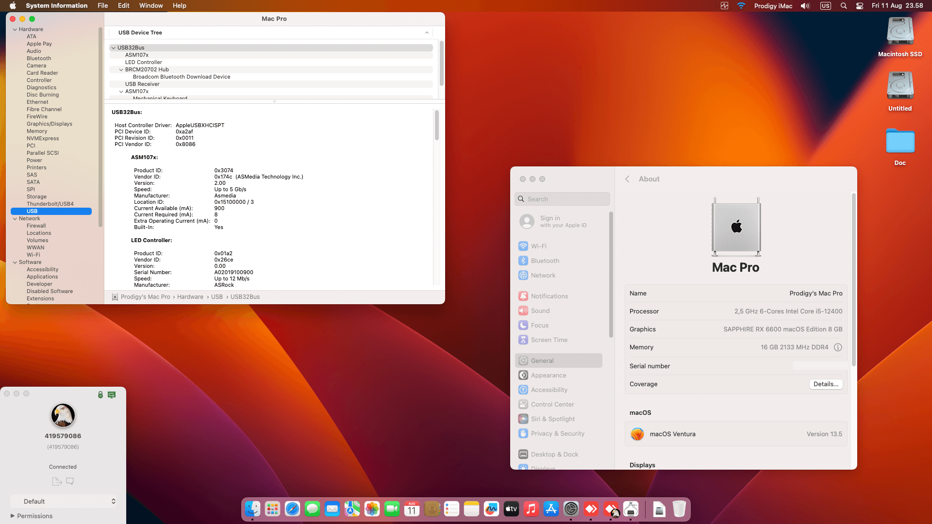 Asrock B660M PRO RS + Intel Core i5 12400 + Sapphire RX 6600   OpenCore 1