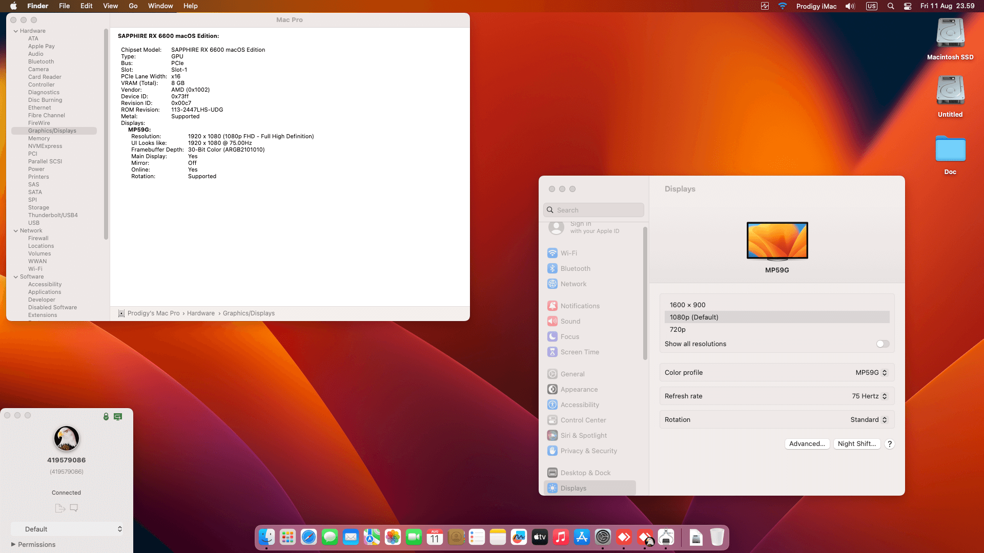 Asrock B660M PRO RS + Intel Core i5 12400 + Sapphire RX 6600   OpenCore 1