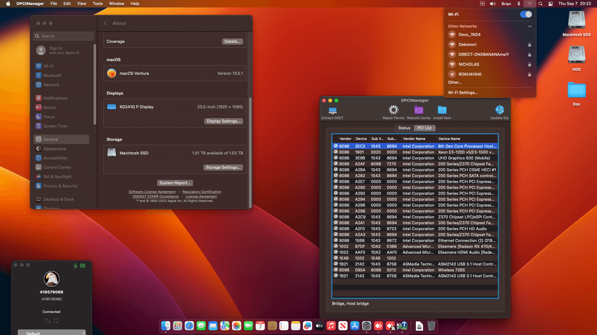 Asus ROG Strix Z370 E Gaming + Intel Core i5 8600K + Sapphire RX 580   OpenCore 1