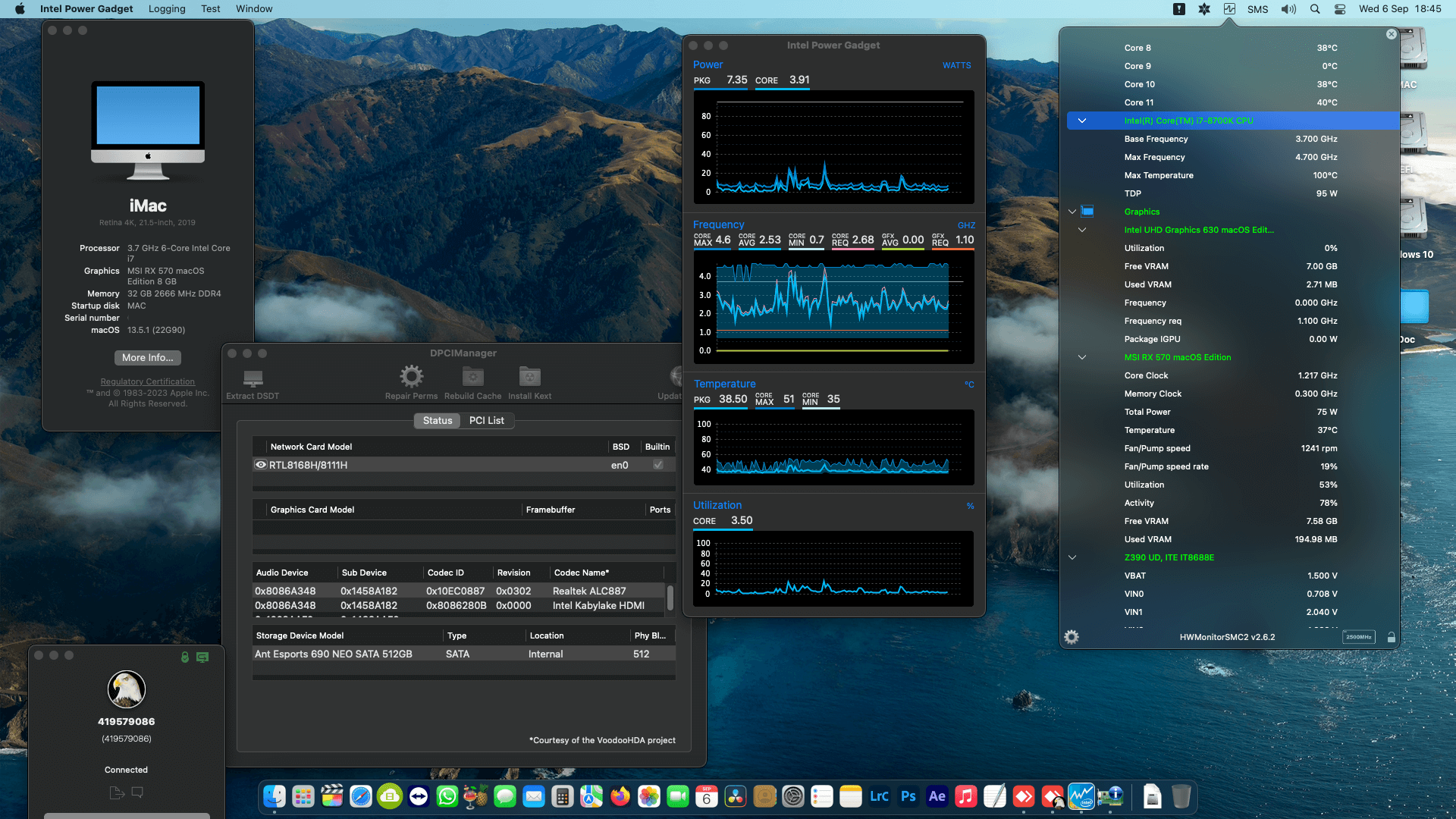Gigabyte Z390 UD + Intel Core i7 8700K + MSI RX 570   OpenCore 1