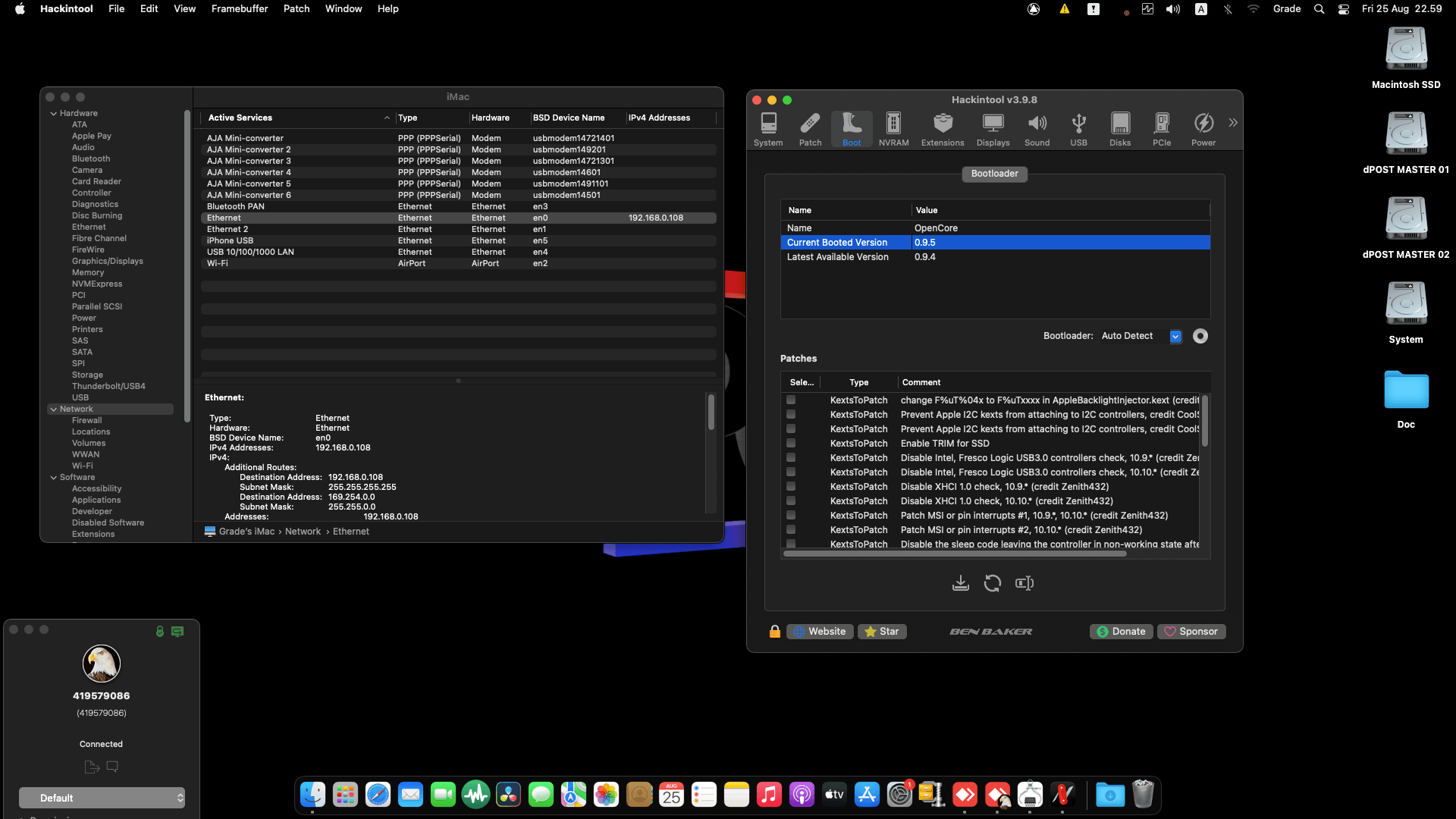 Gigabyte Z490 Vision D + Intel Core i7 10700K + Sapphire RX 580 + Radeon RX Vega Frontier OpenCore 1