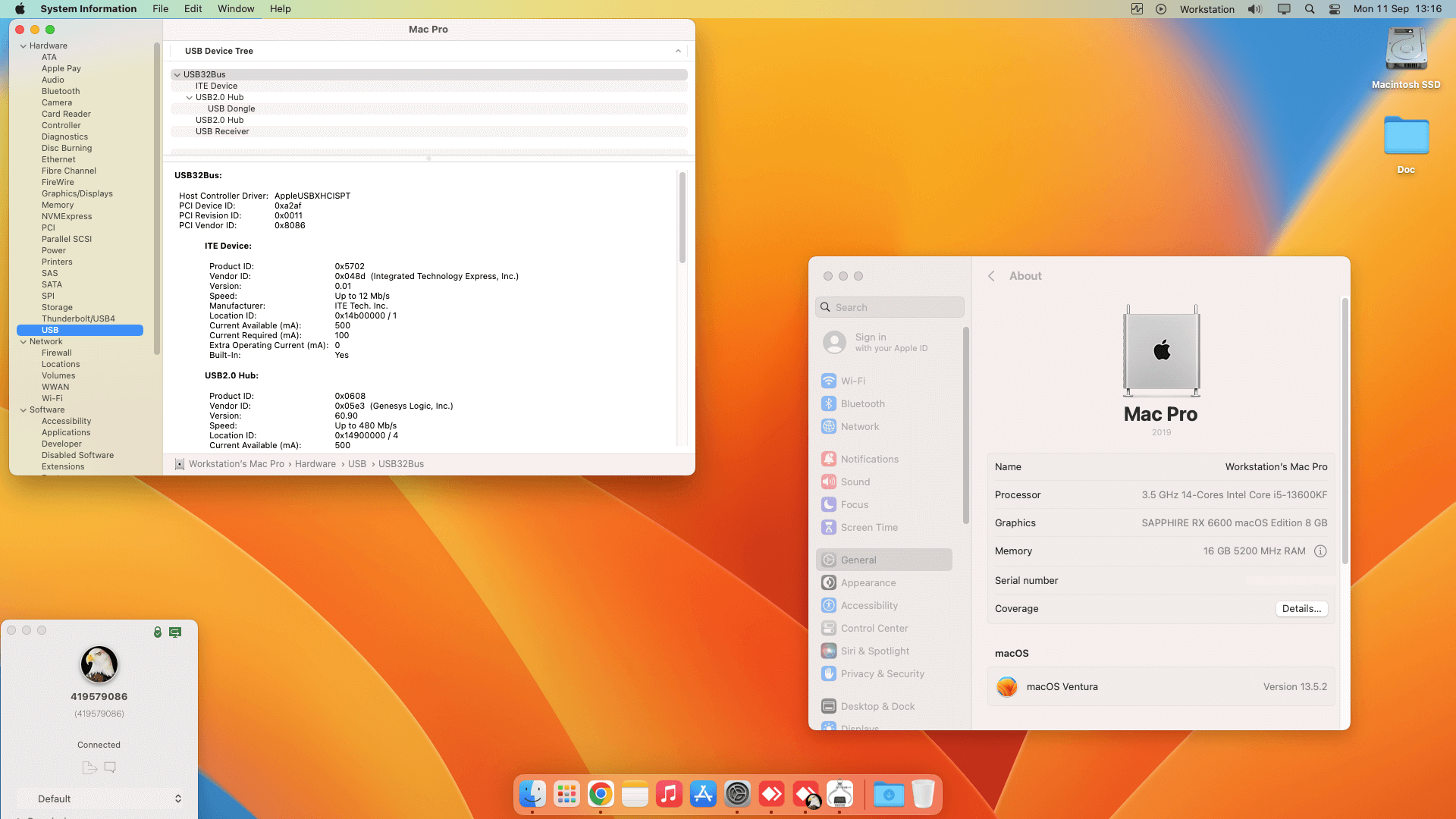 Gigabyte Z790 UD + Intel Core i5 13600KF + Sapphire RX 6600   OpenCore 1