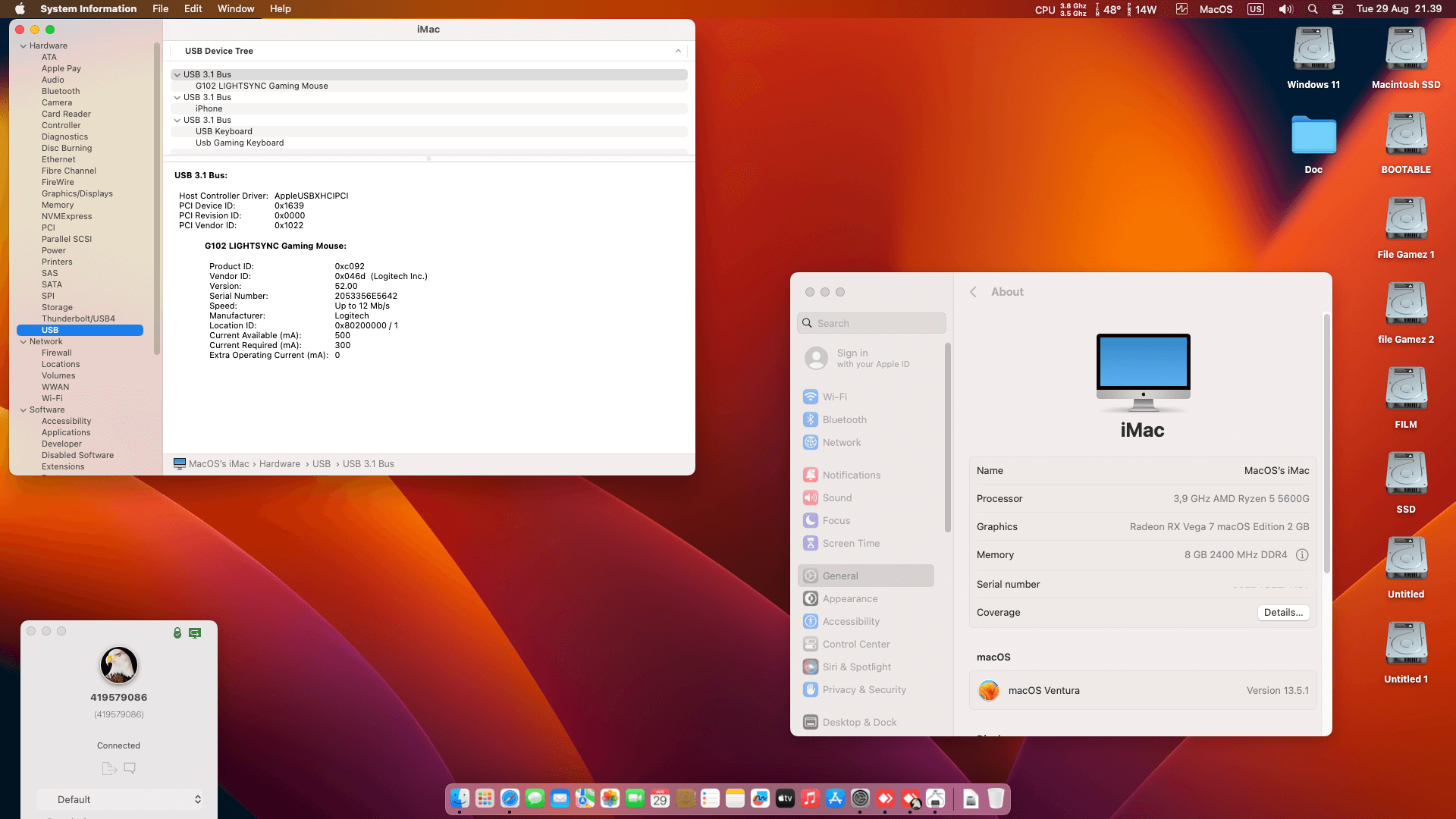 MSI B450M A PRO MAX + AMD Ryzen 5 5600G + IGPU Radeon Vega 7   OpenCore 1